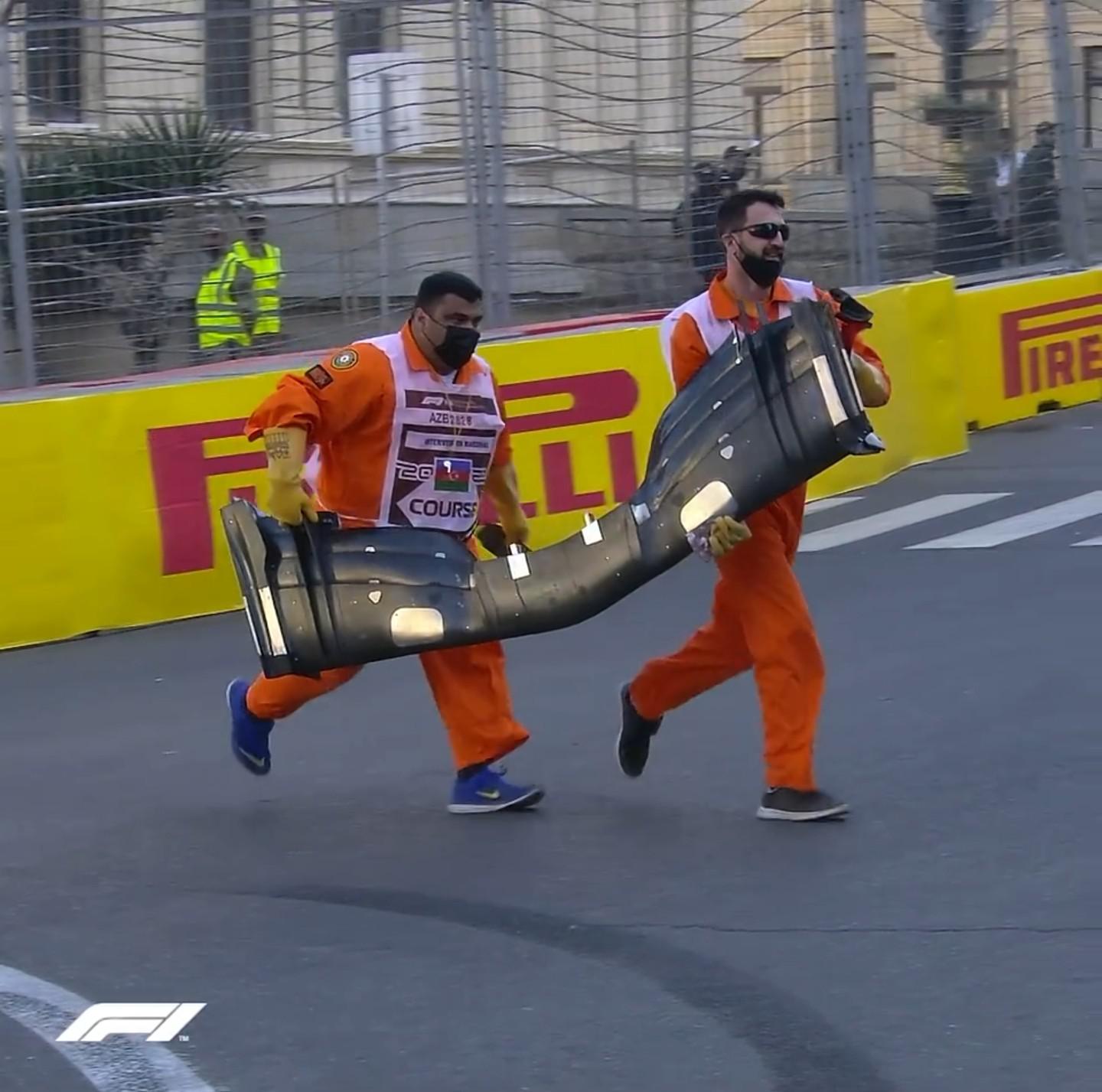 Skid plates underneath the Ferrari front wing r/formula1