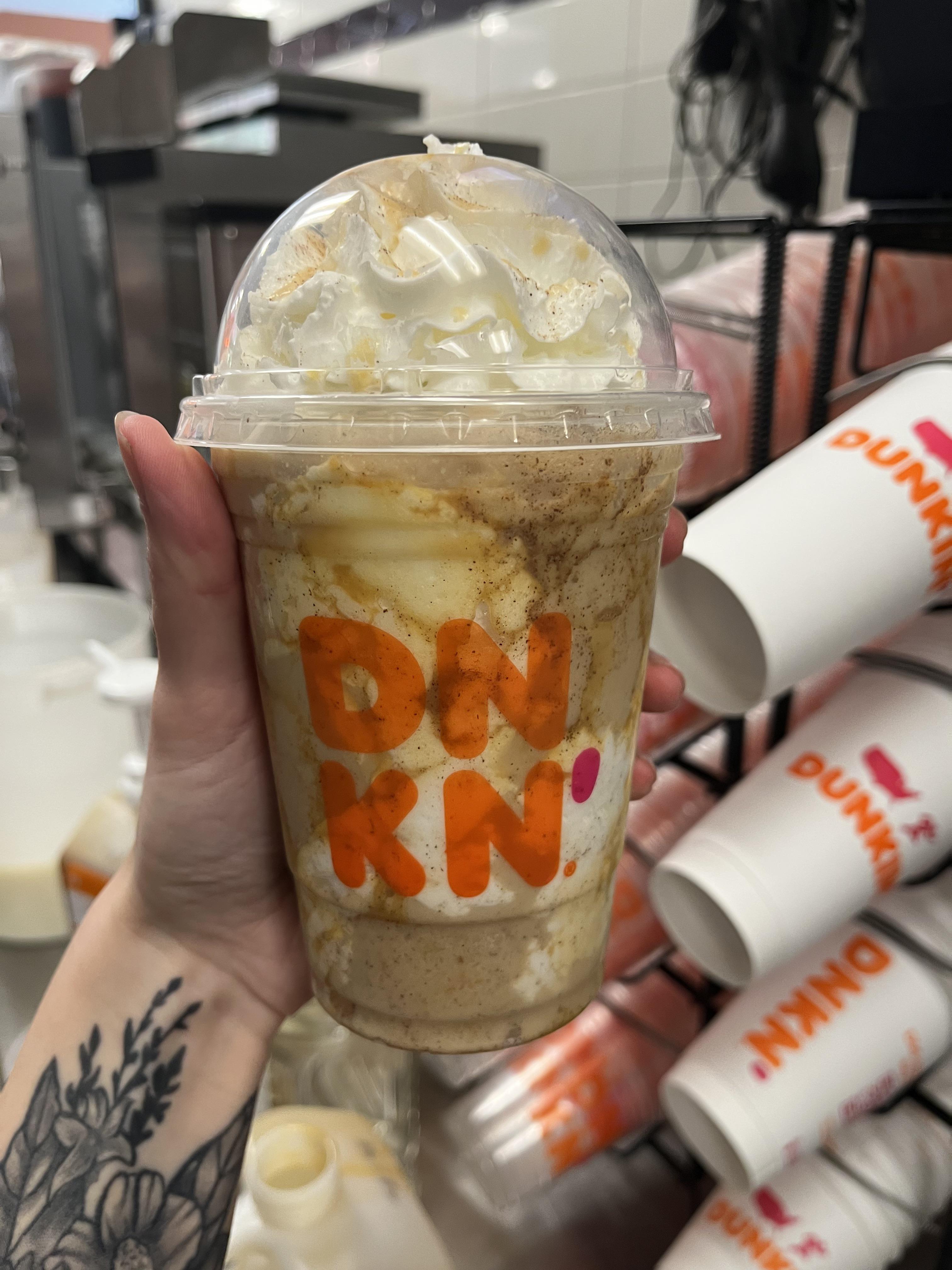 Pumpkin Vanilla Bean Coolatta with Pumpkin Munchkins blended inside