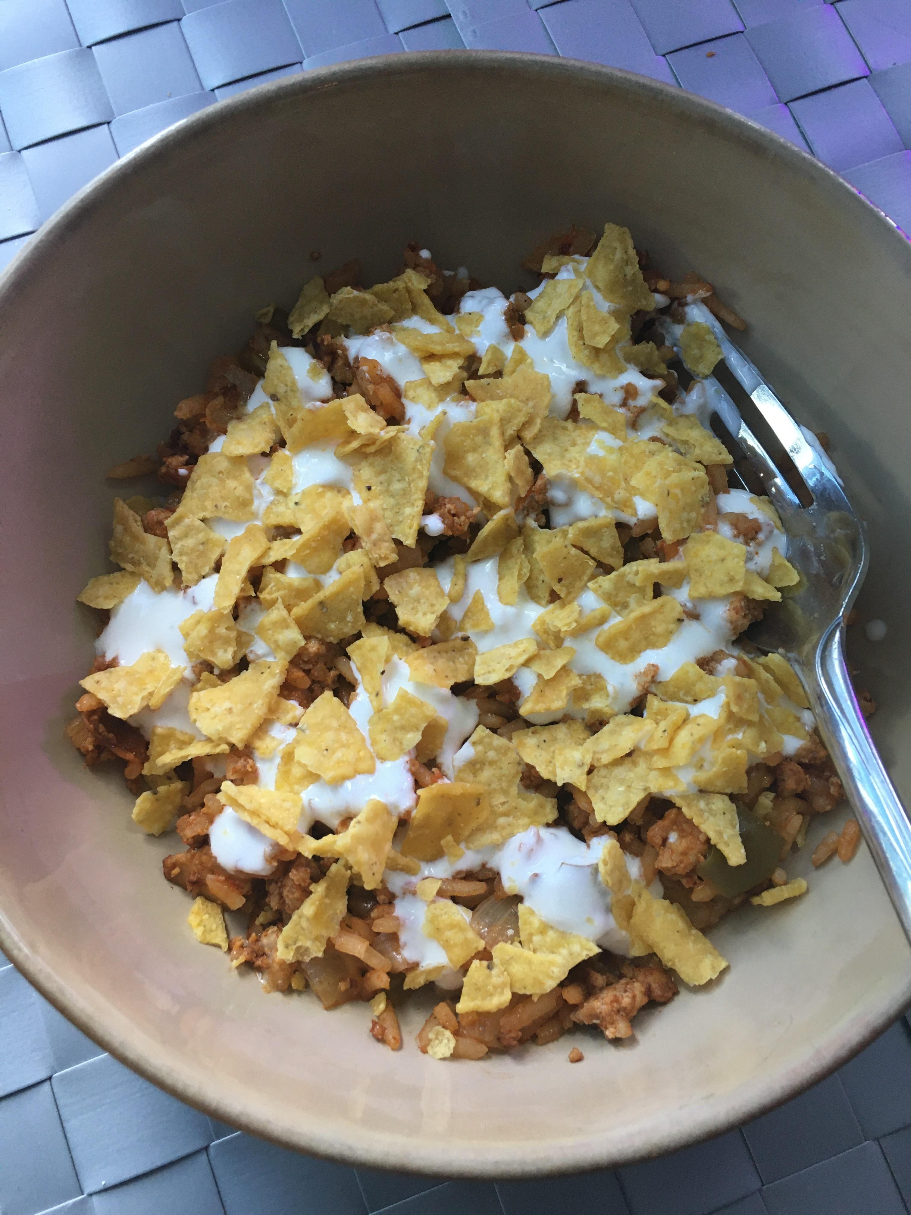 I use my tortilla chip crumbs as a crunchy topping for rice bowls and