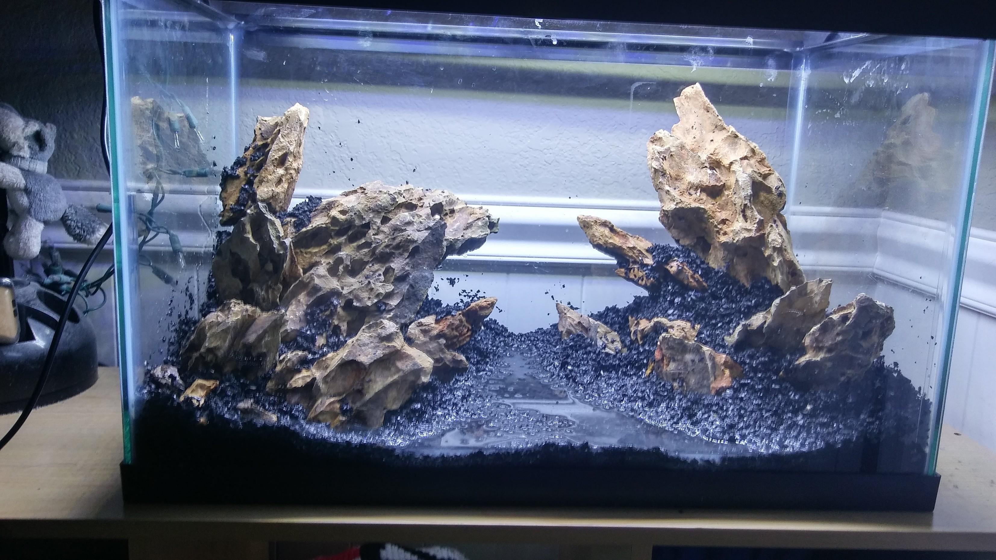 My 10 gal hardscape! r/Aquariums
