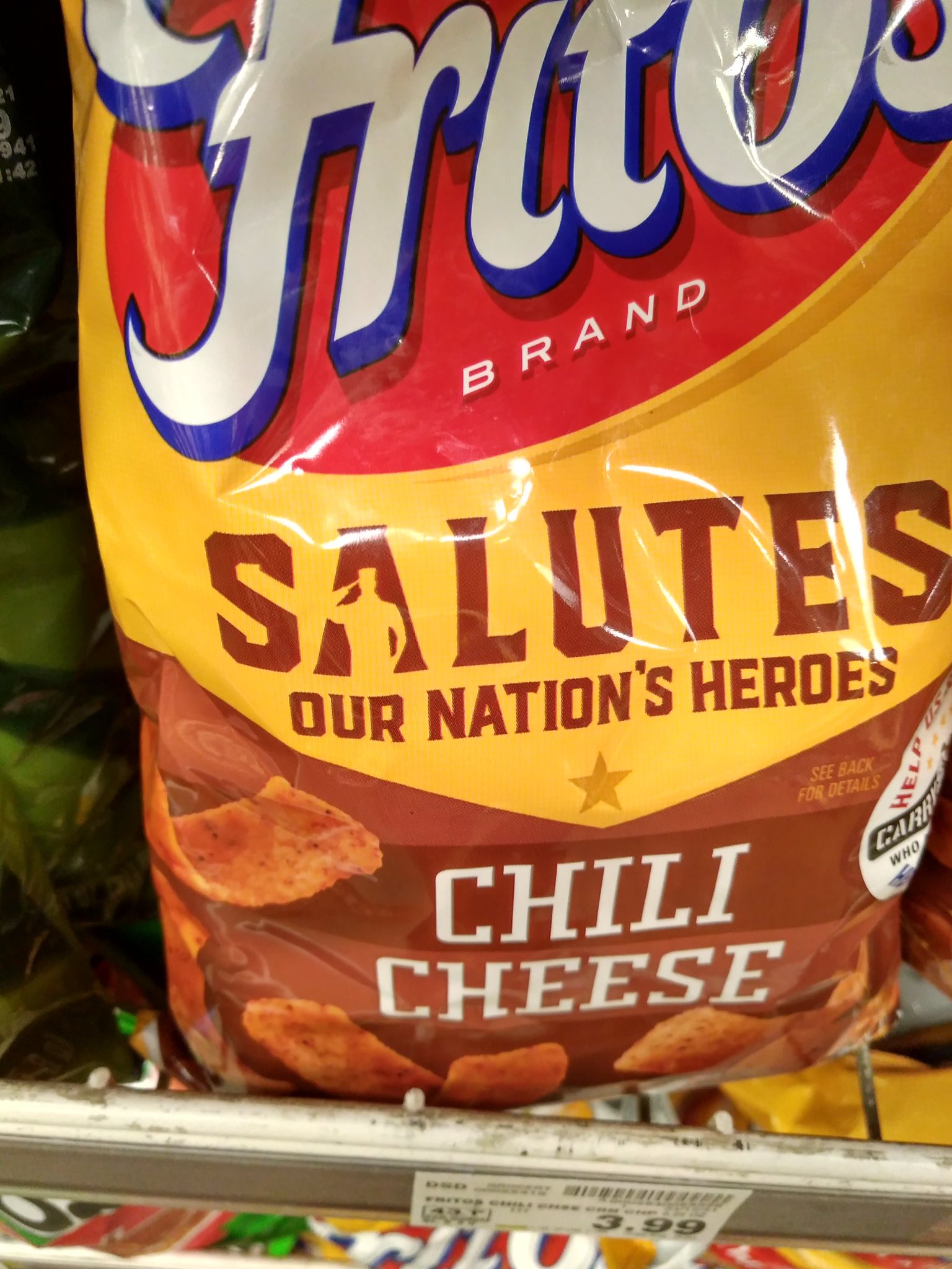 Fritos Chili Cheese Salutes Our Nation's Heroes r/ShitAmericansSay