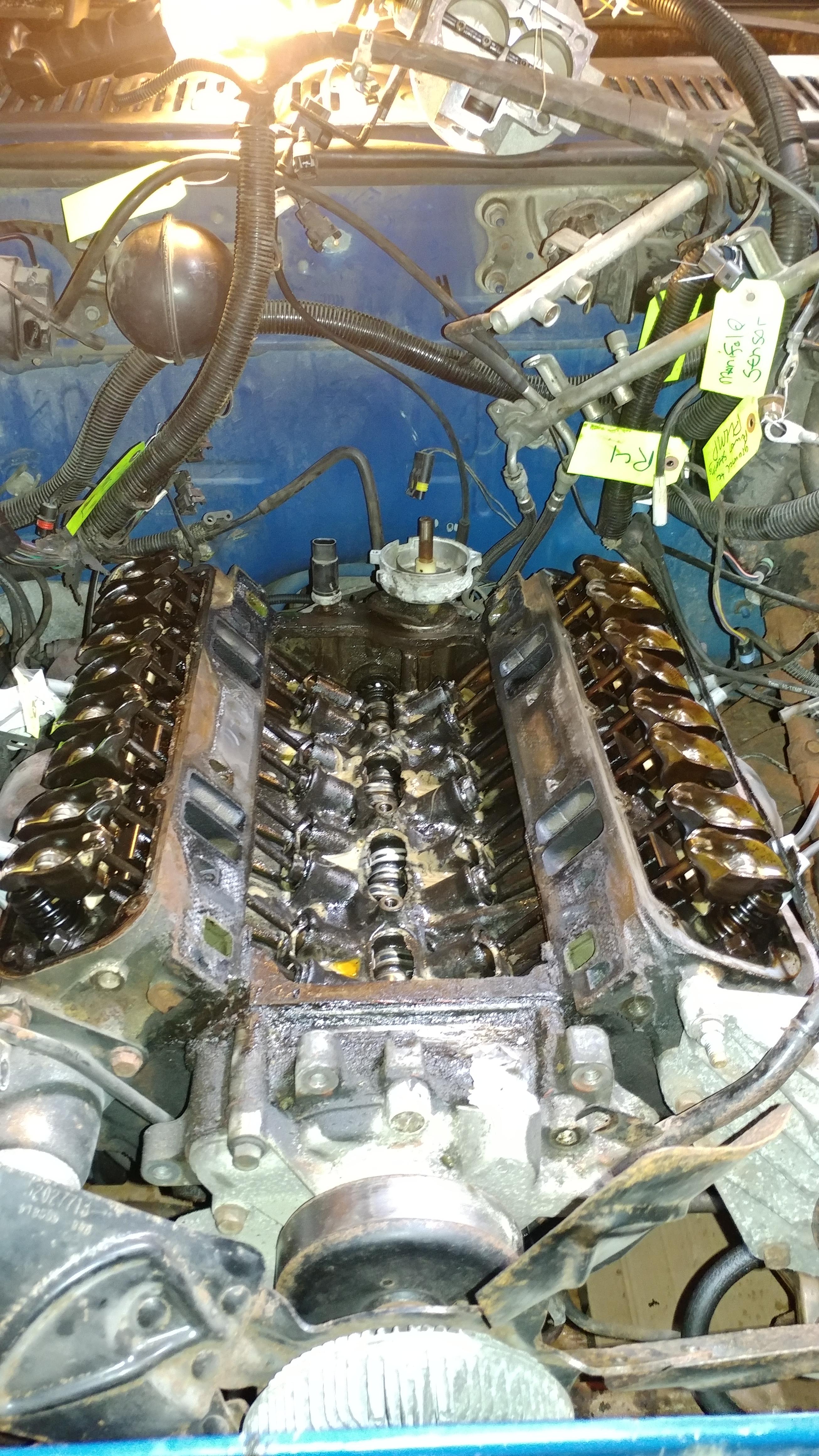 Antifreeze with oil....damn manifold gaskets. r/Dodge