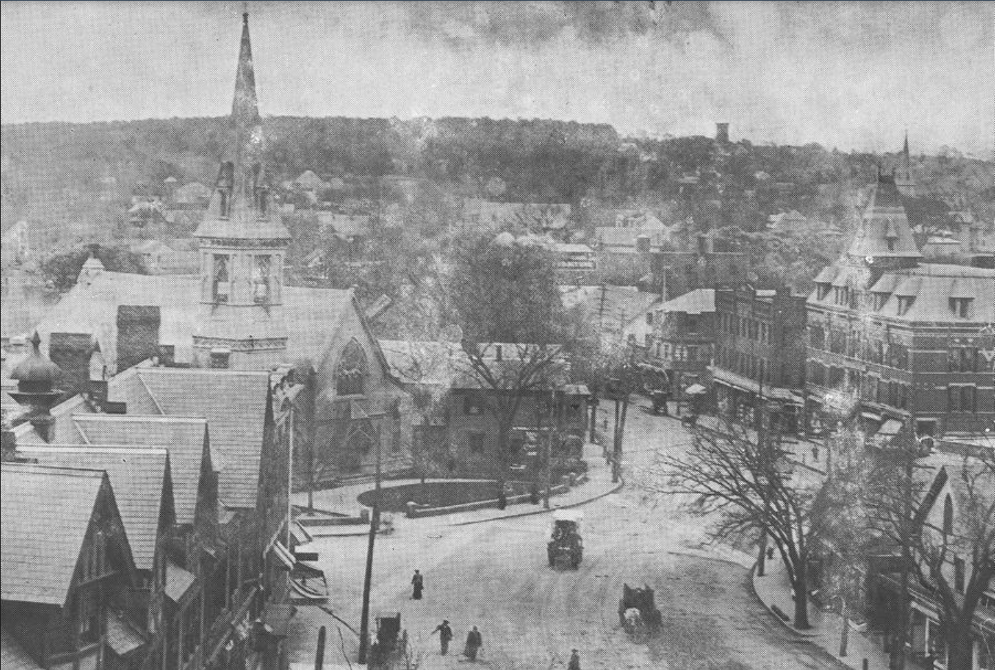 Quincy Center probably around the time the Pilgrims first discovered it