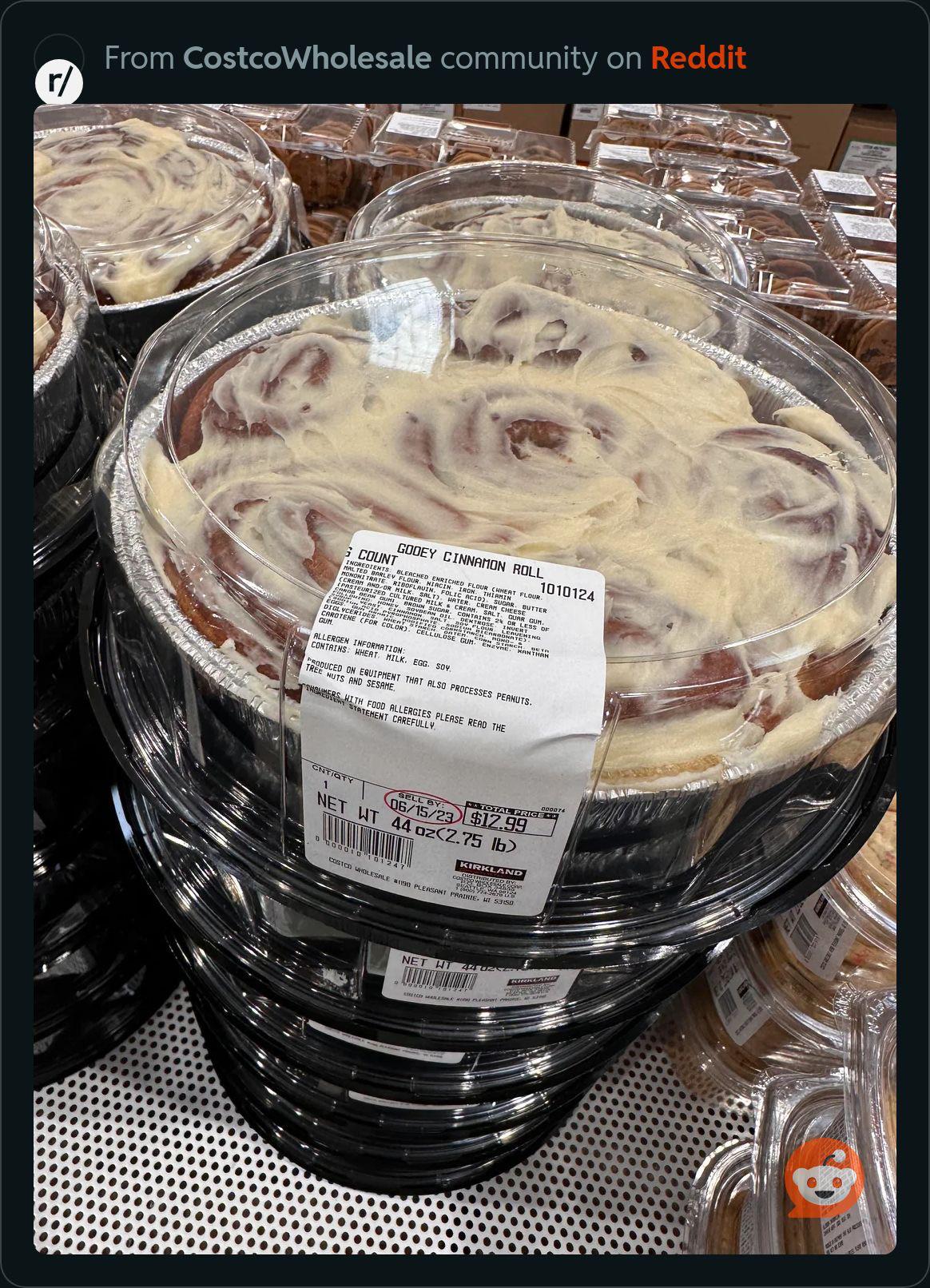 Calories in gooey cinnamon roll? r/Costco