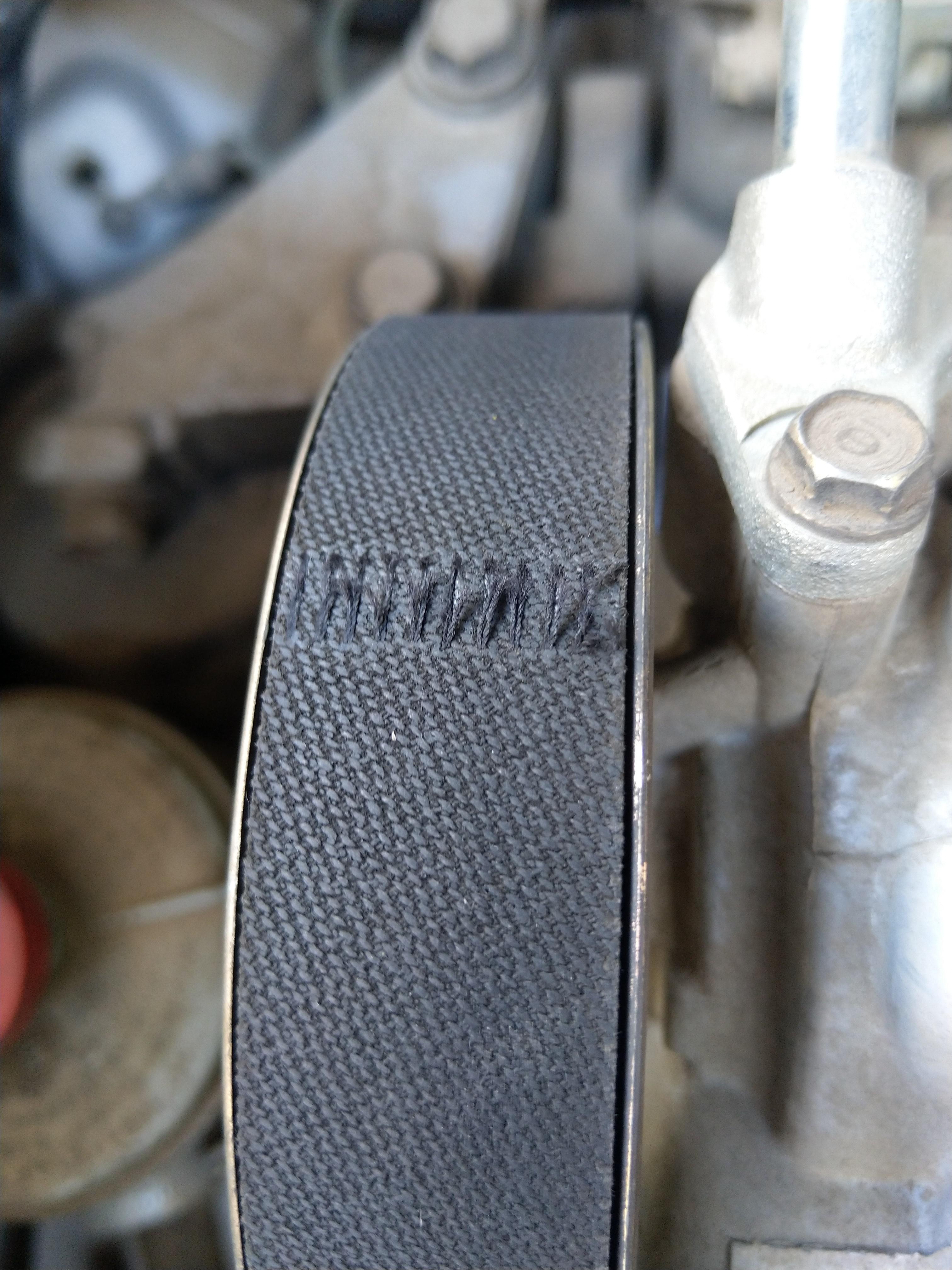 New serpentine belt (700 miles) look like this. Should I replace it