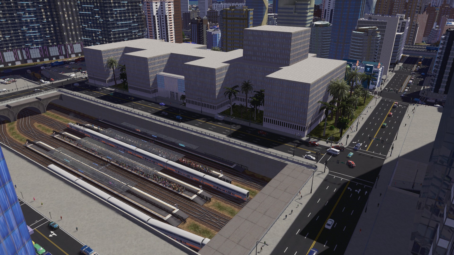 Central Station in Dexterville r/CitiesSkylines