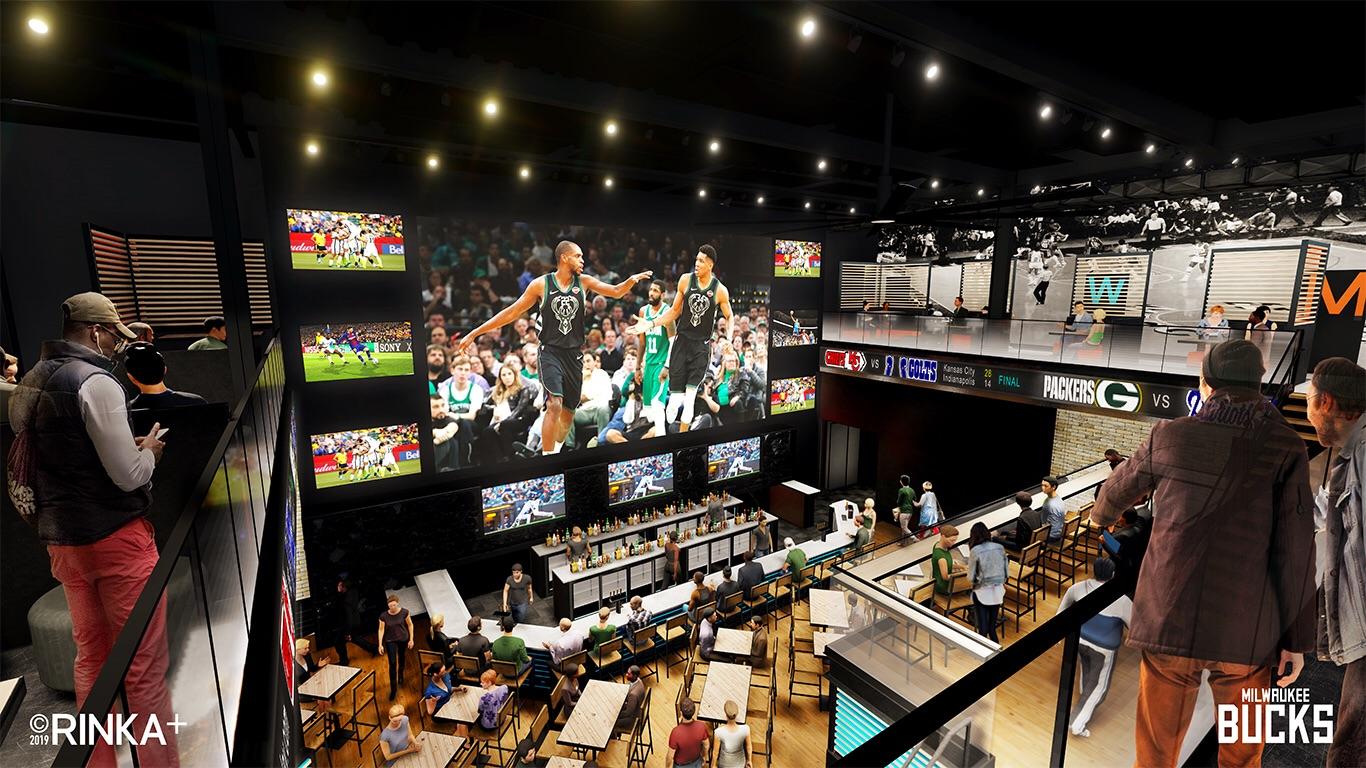 This is the new sports bar the bucks are opening. The Mecca! This looks like it is going to be