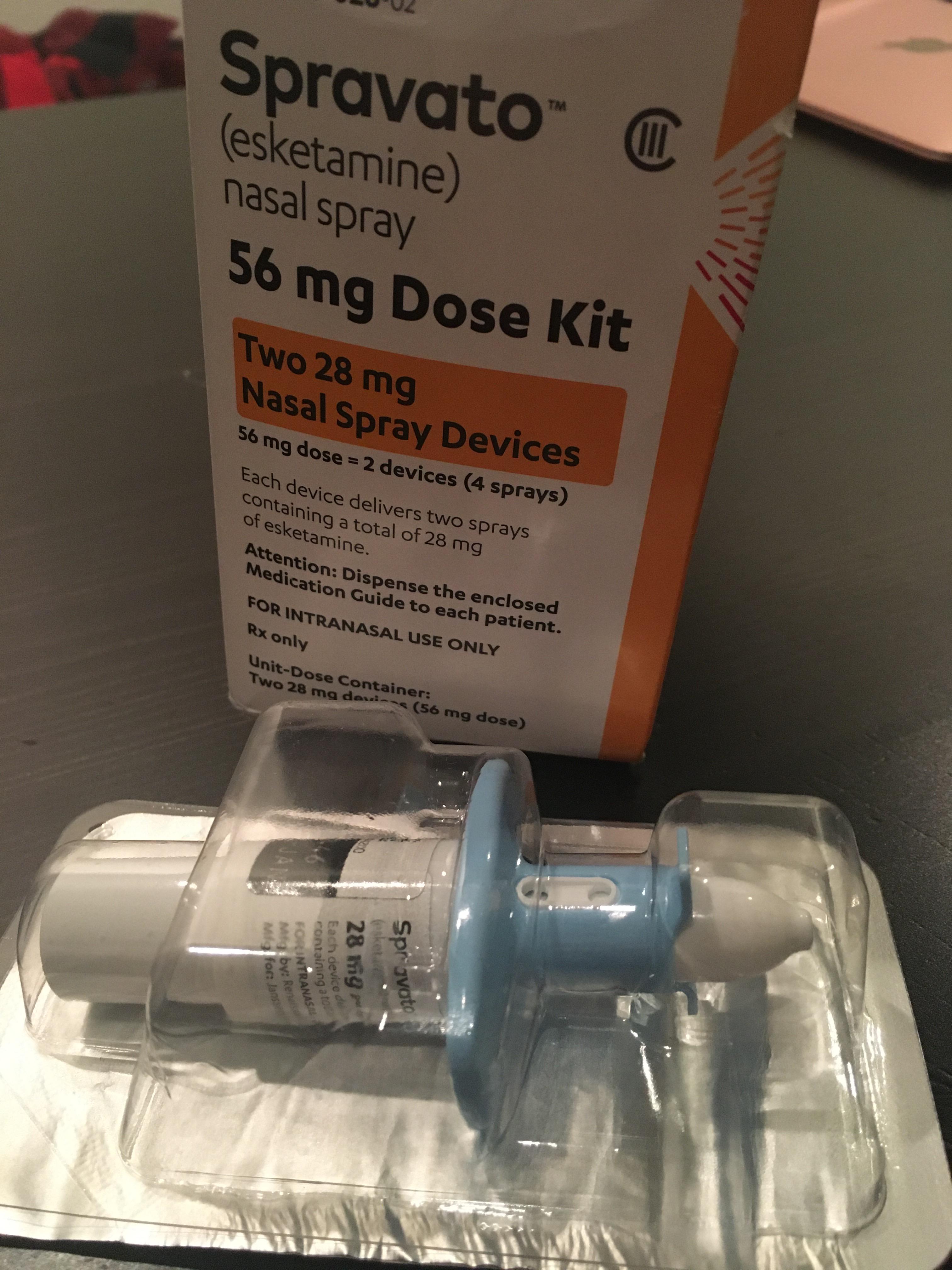 Spravato (esketamine) nasal spray. Feel free to Ask me anything