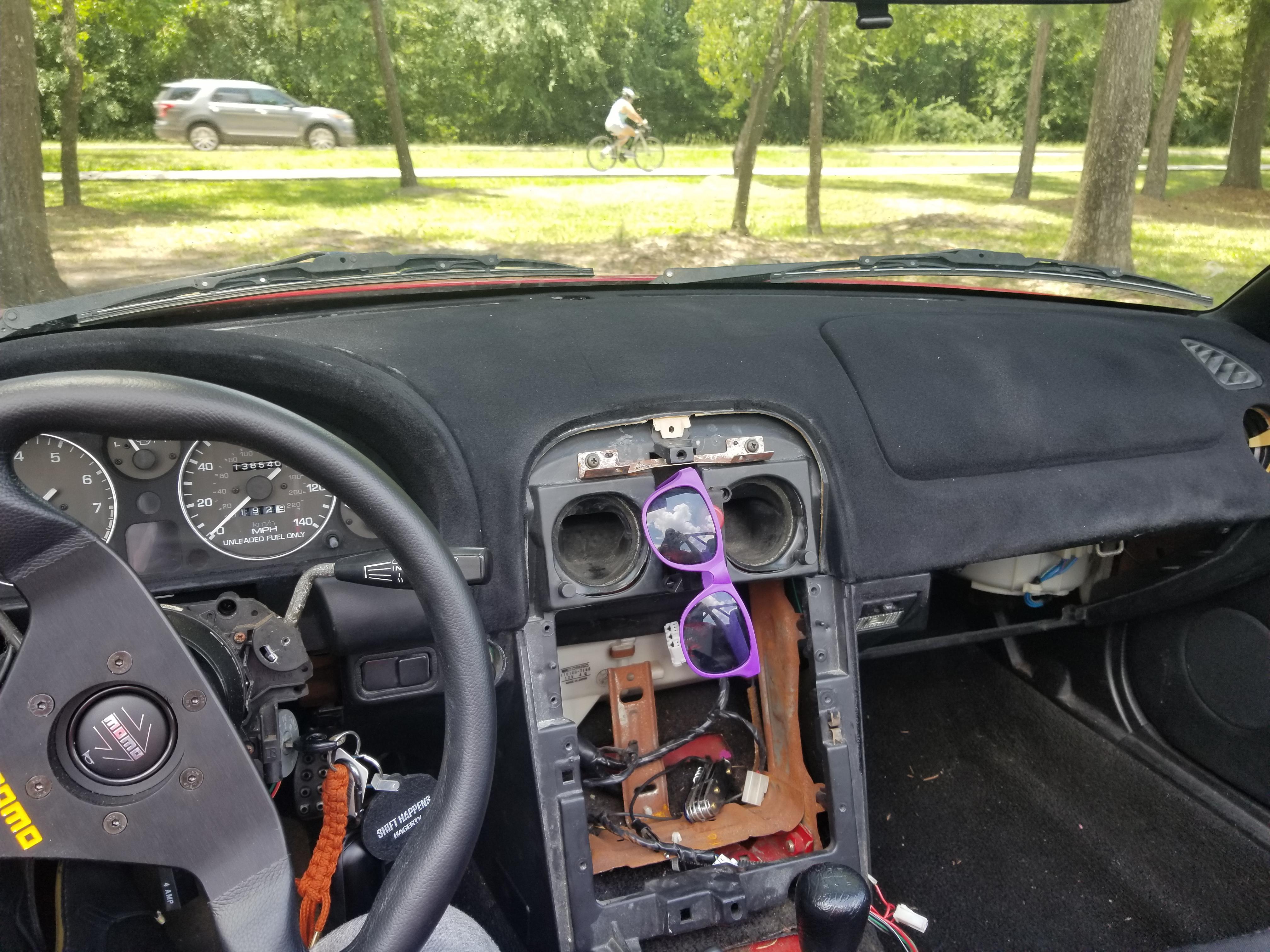 Flocked dash is complete! It's not perfect but I like it. r/Miata
