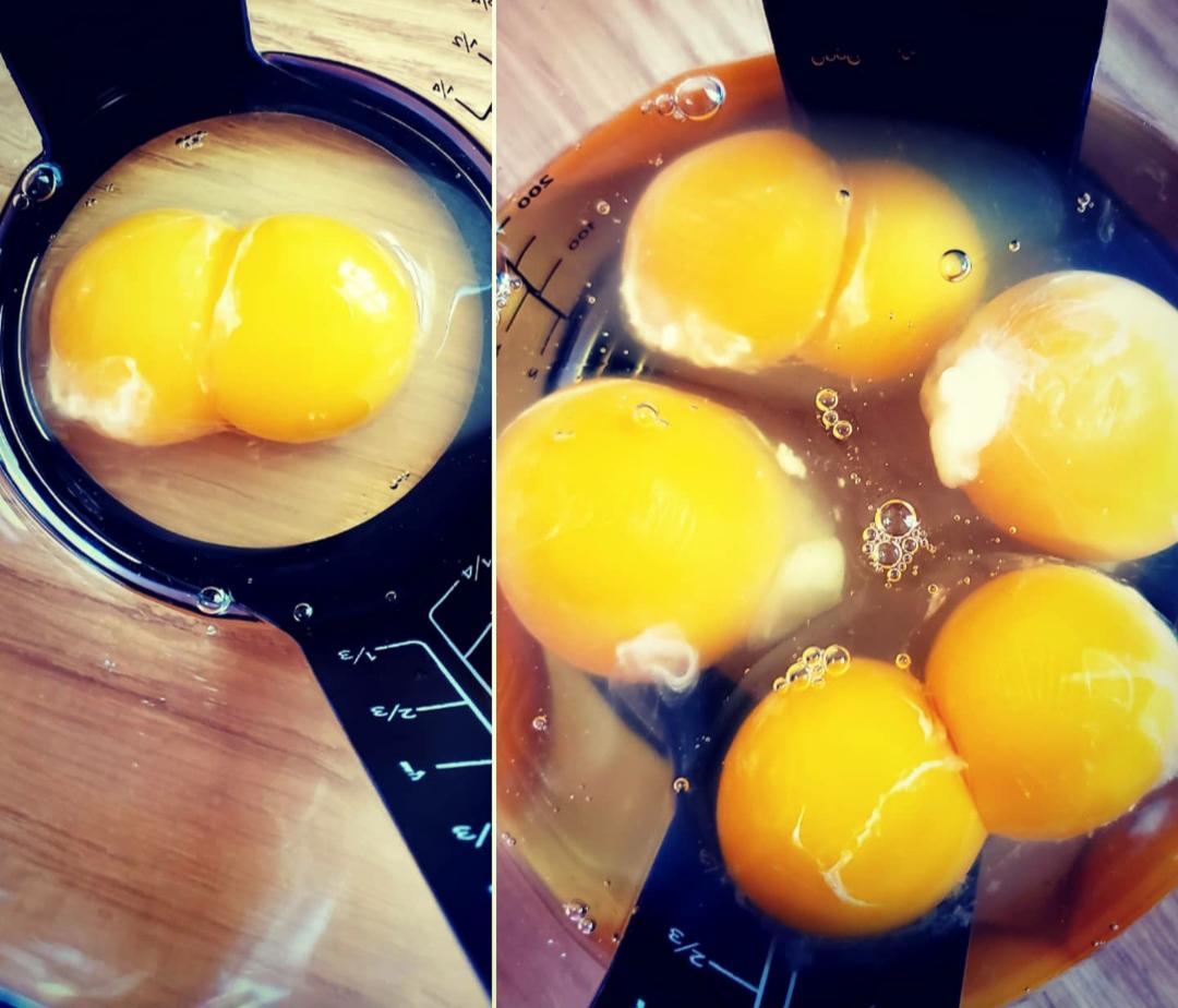 Got the first double yolk and was surprised. Then got the second double