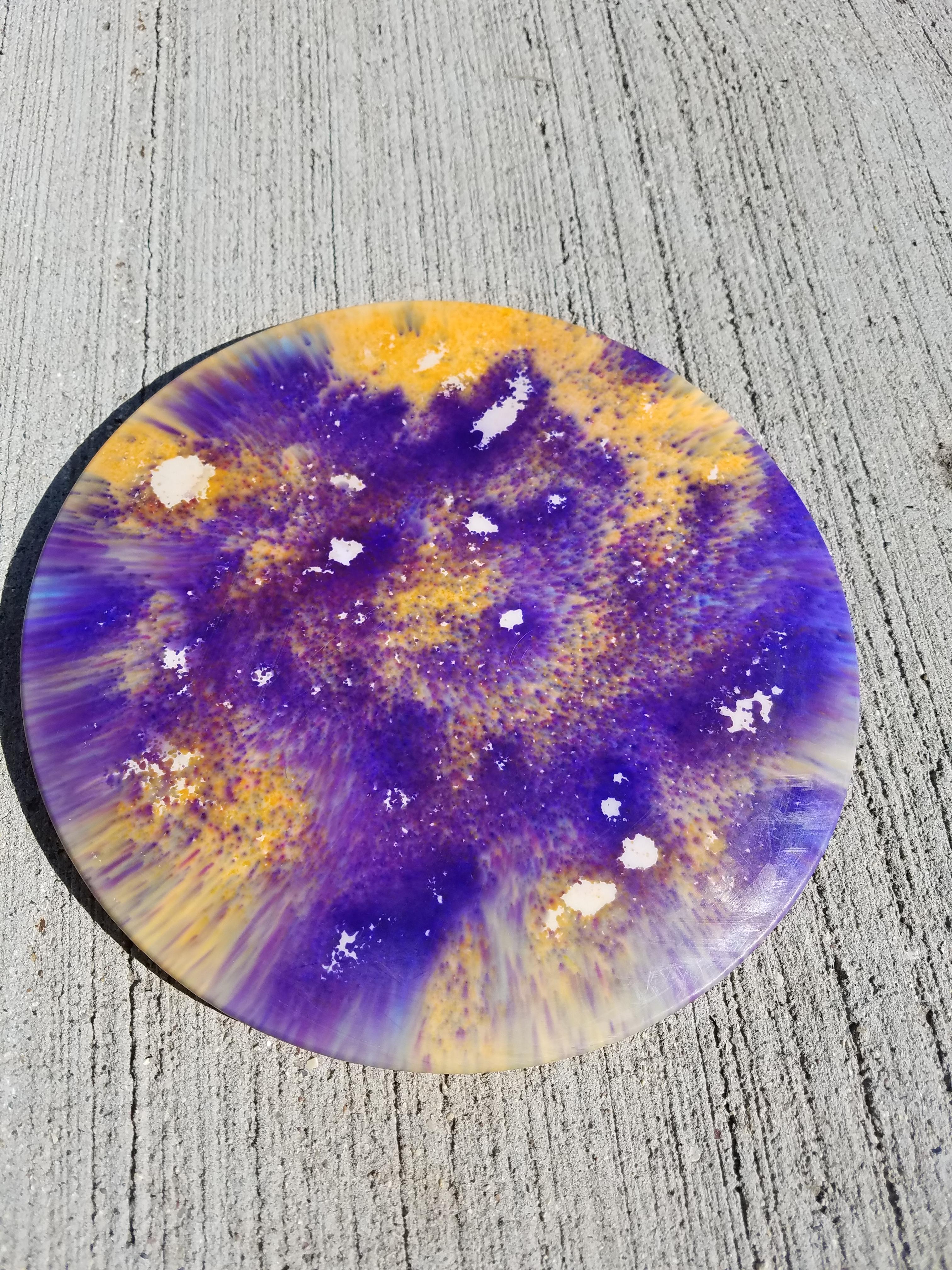 First time dye (shaving cream method) r/discdyeing