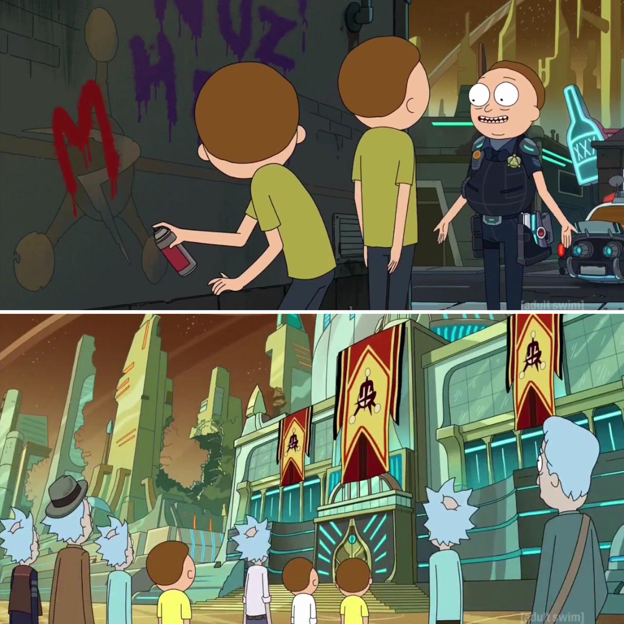 [Spoilers] Just noticed, the graffiti Mortys spray paint the symbol