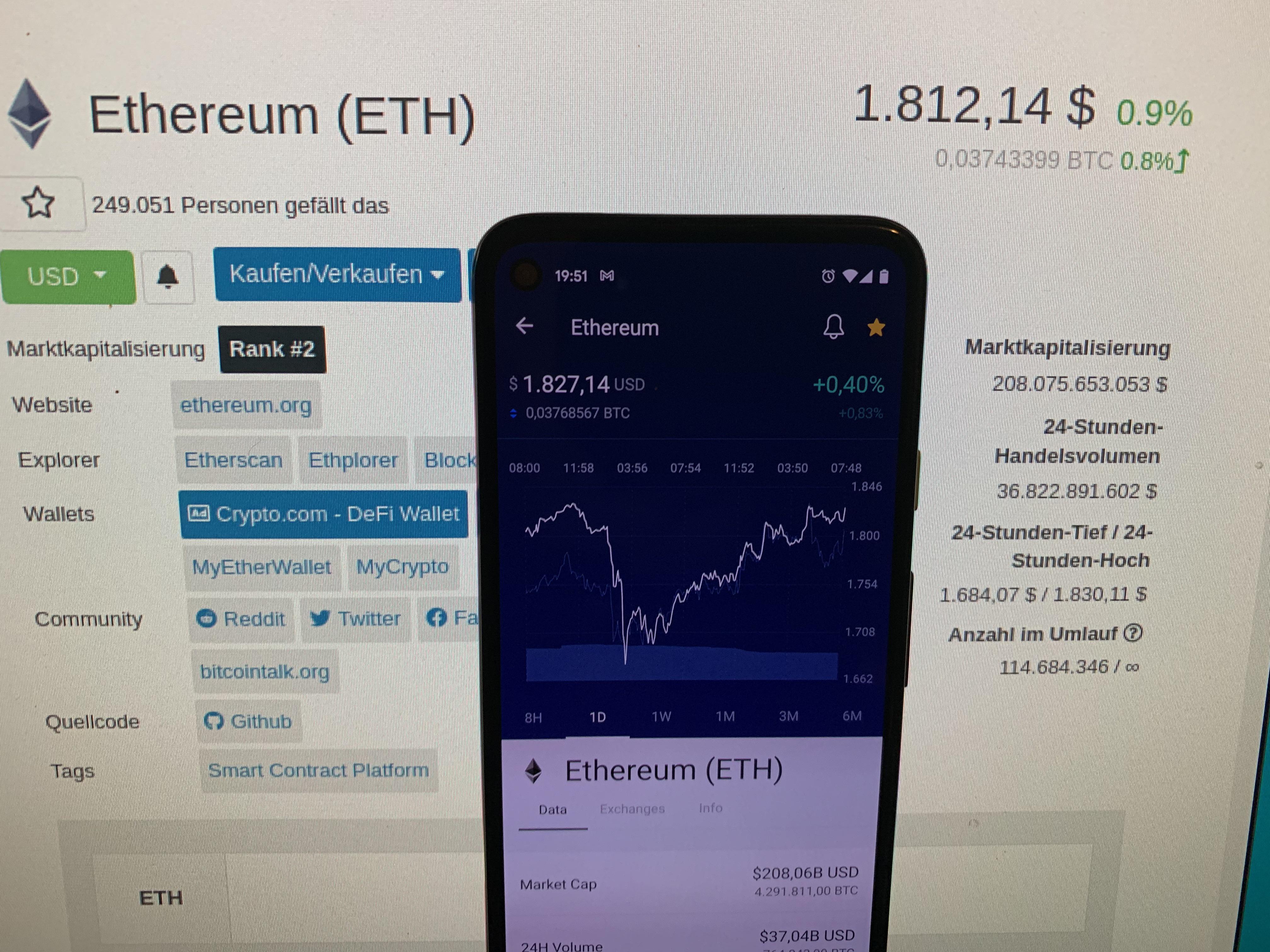 ETH Price Difference Can anybody please explain why
