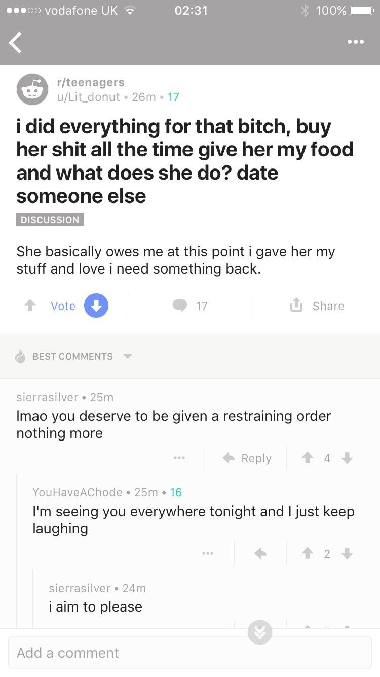 How dare she date someone else... niceguys