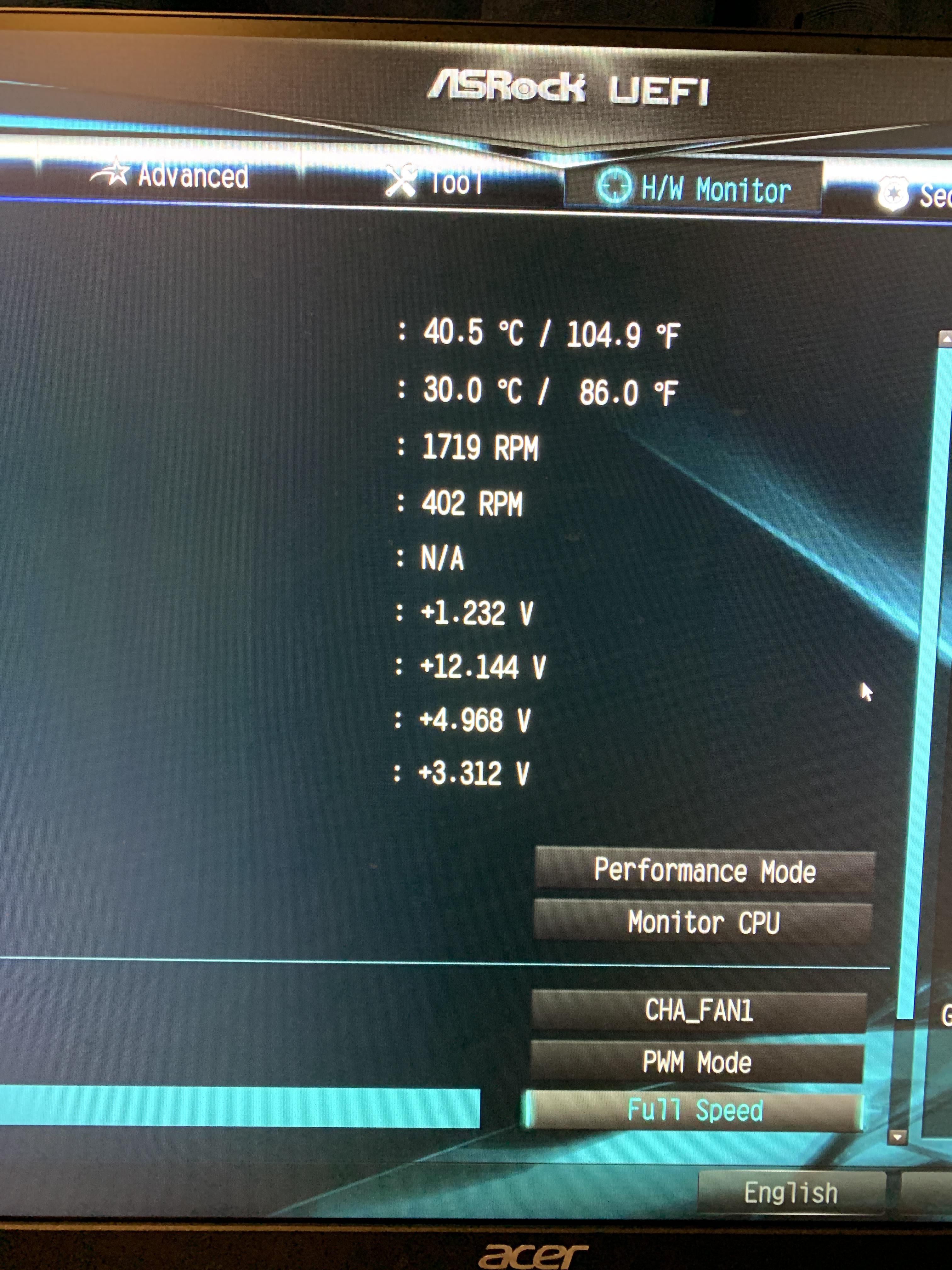 Pc fans run at 400 rpm max , any way I can fix this , I’ve tried