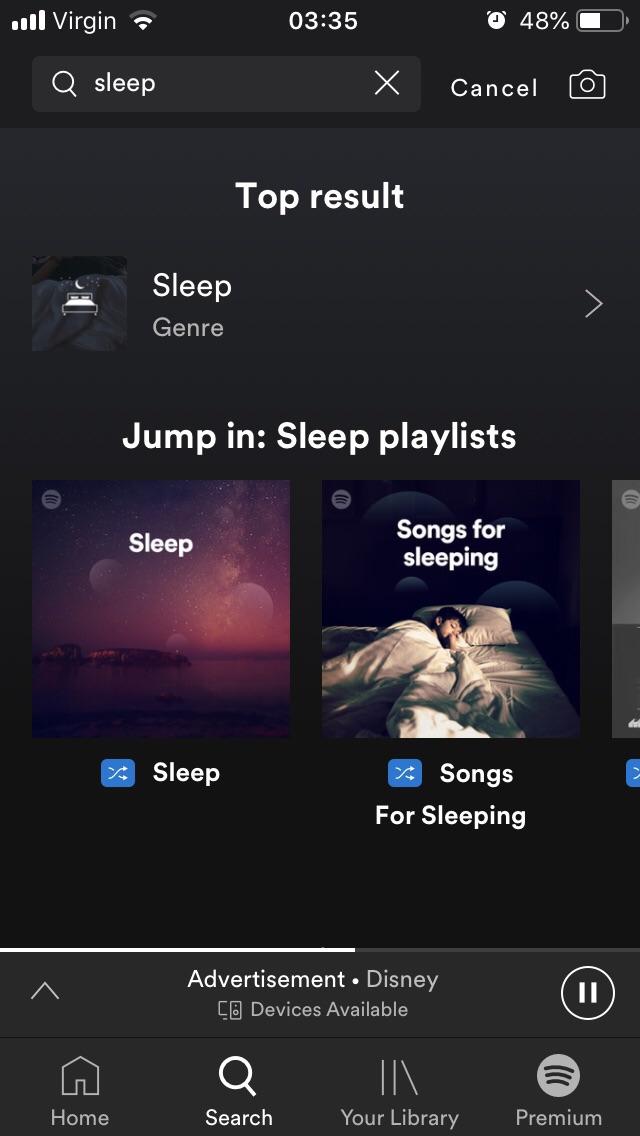 Spotify playing loud ads even when you are trying to sleep even when they know your time r