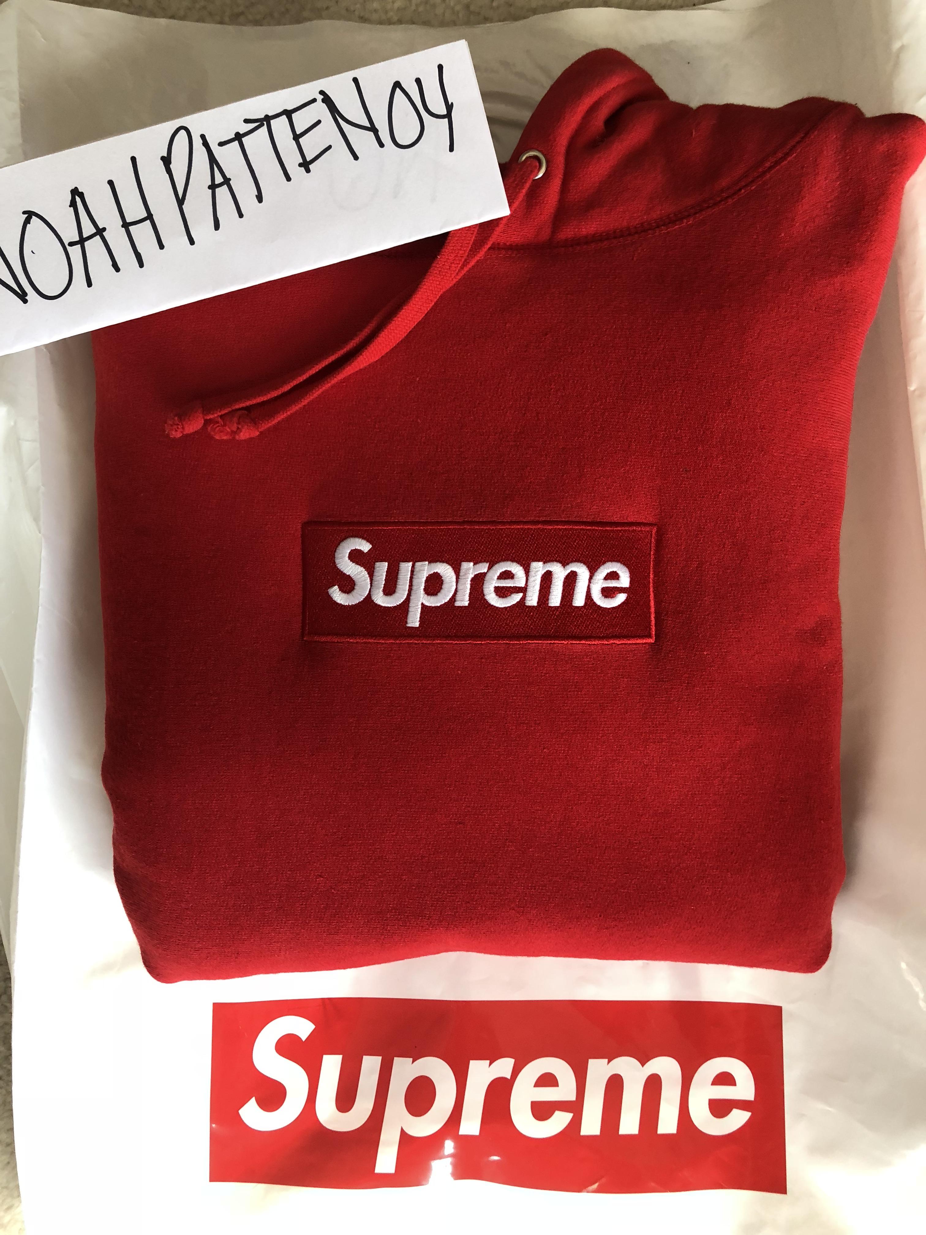 Supreme FW/16 Red on Red Box Logo Hoodie r/Supreme