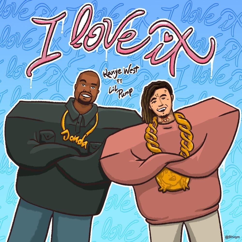 Kanye West ft Lil Pump I Love It 🤖 r/freshalbumart