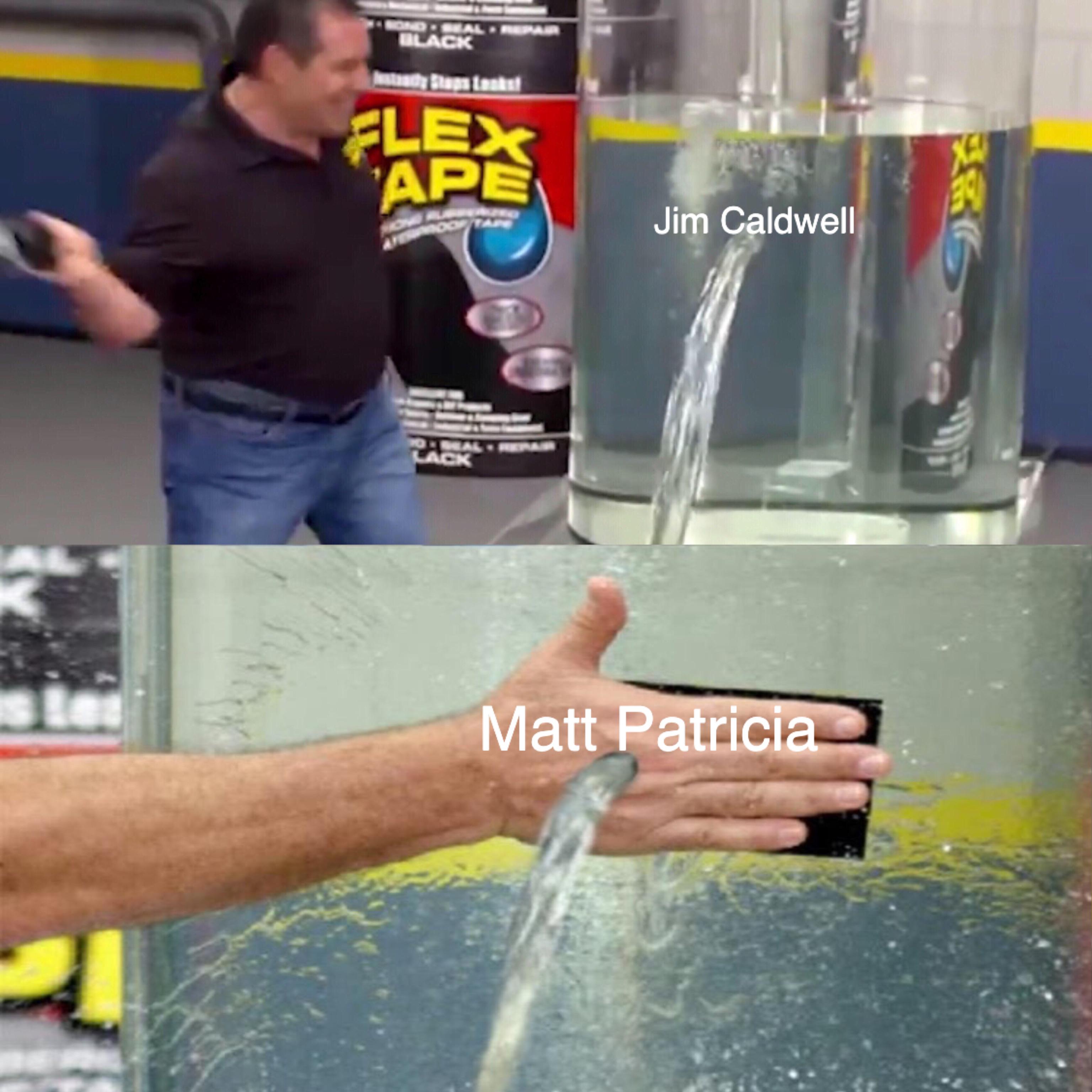 To show you the power of Flex Tape, I sawed this season in
