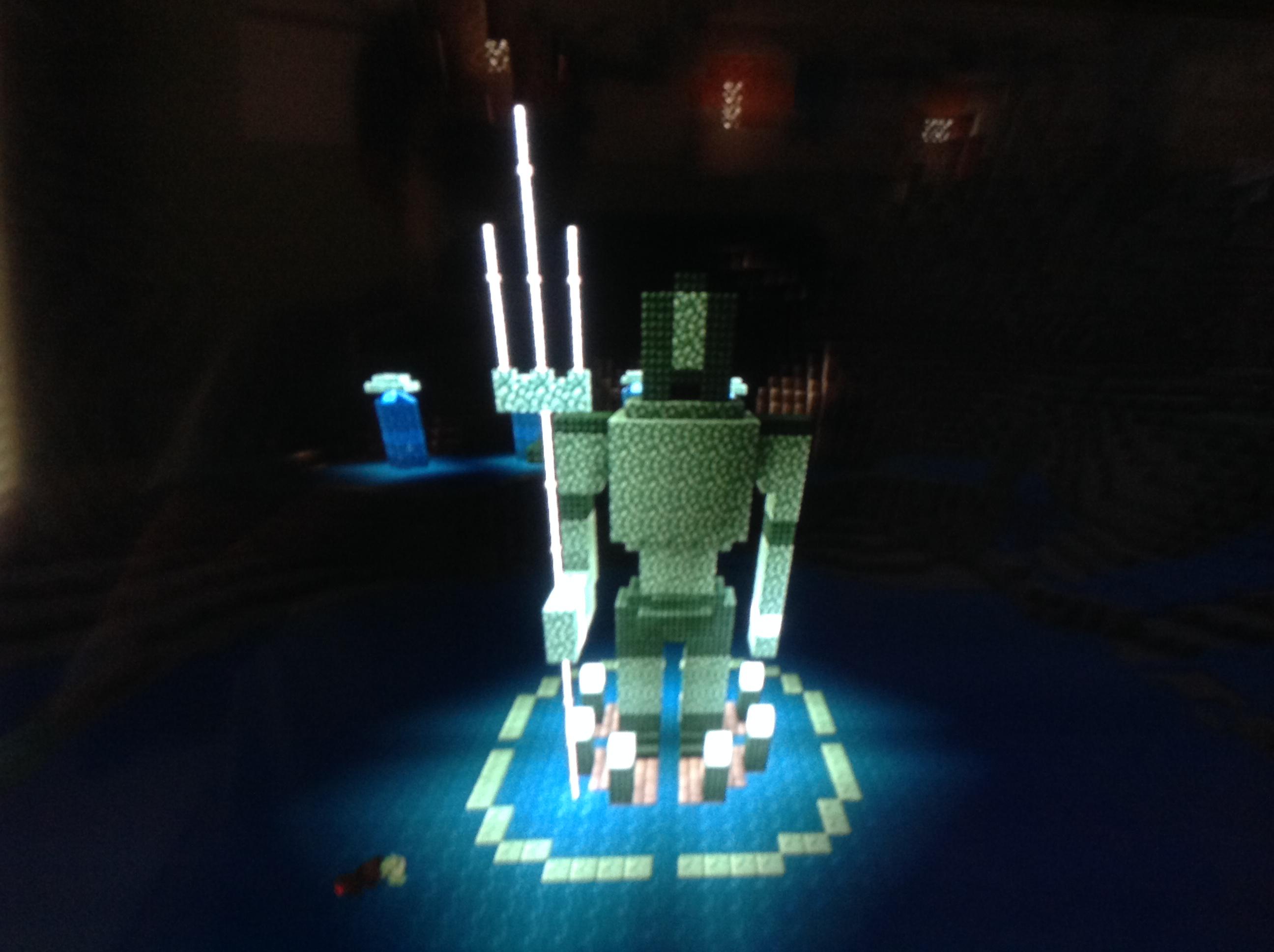 Statue of Poseidon on 1.18 snapshot (Bedrock) Minecraft