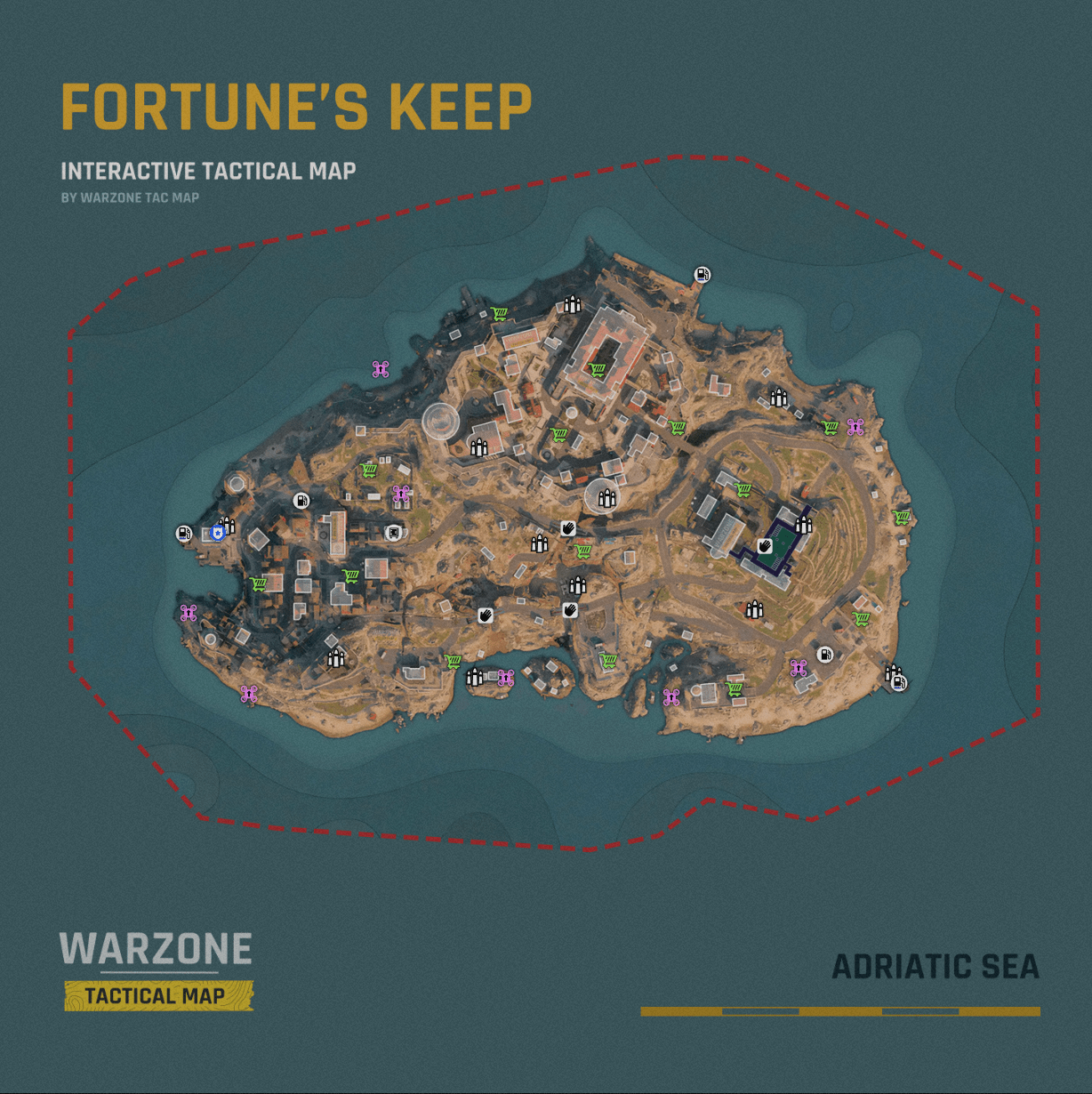 Interactive map of Fortune's Keep for Warzone Resurgence r/CODWarzone