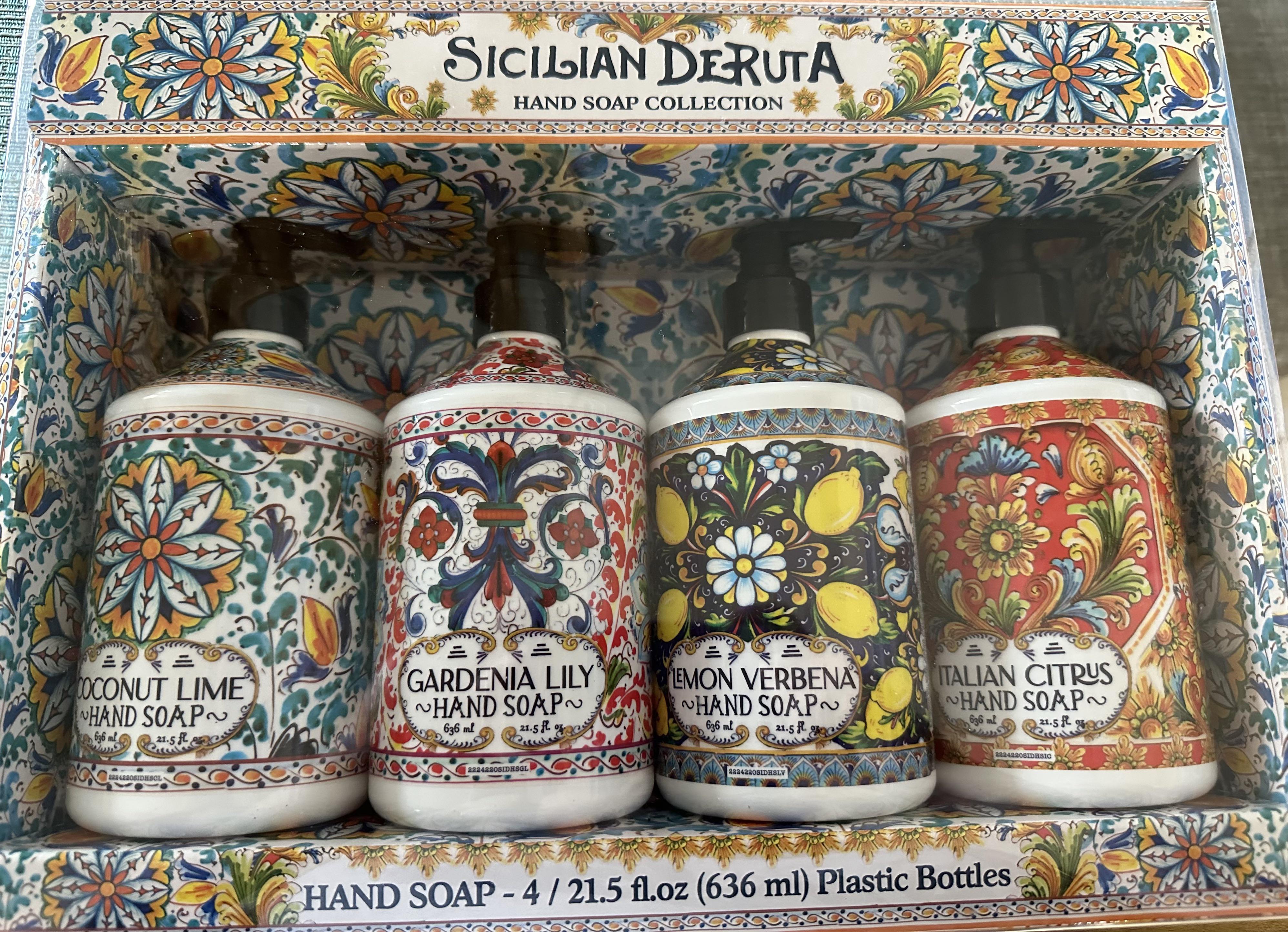 Italian Deruta Hand Soap Bottles 4Pack Just At Costco, 58 OFF