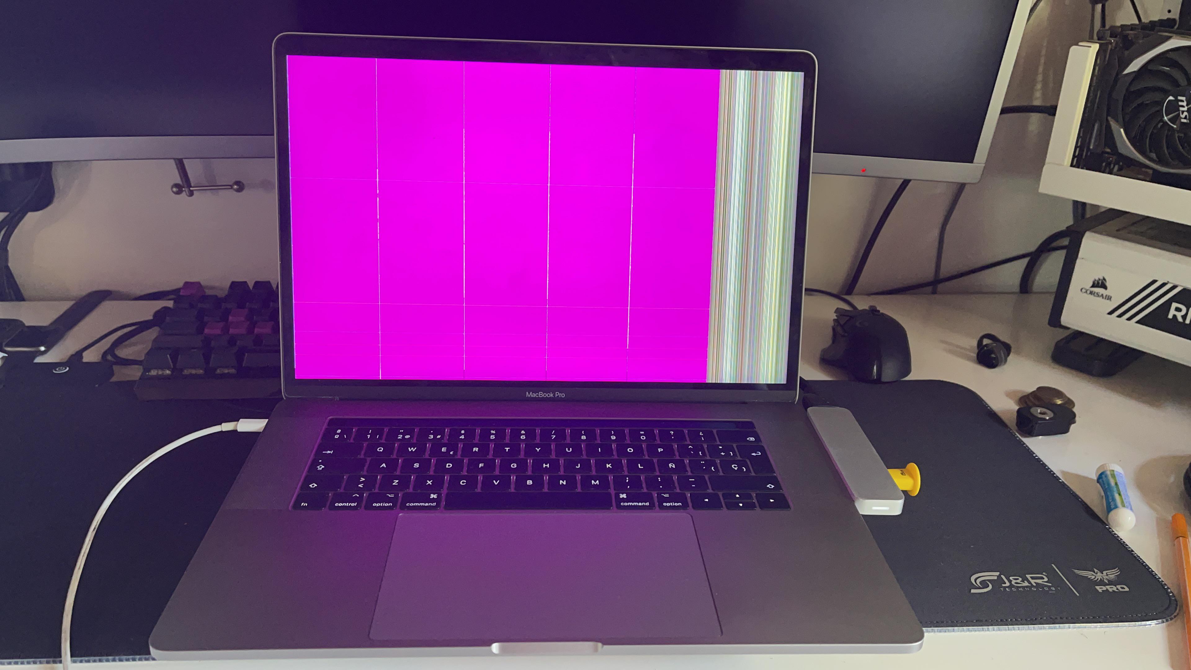 Am i fucked? Was using it and all of a sudden boom pink screen, no