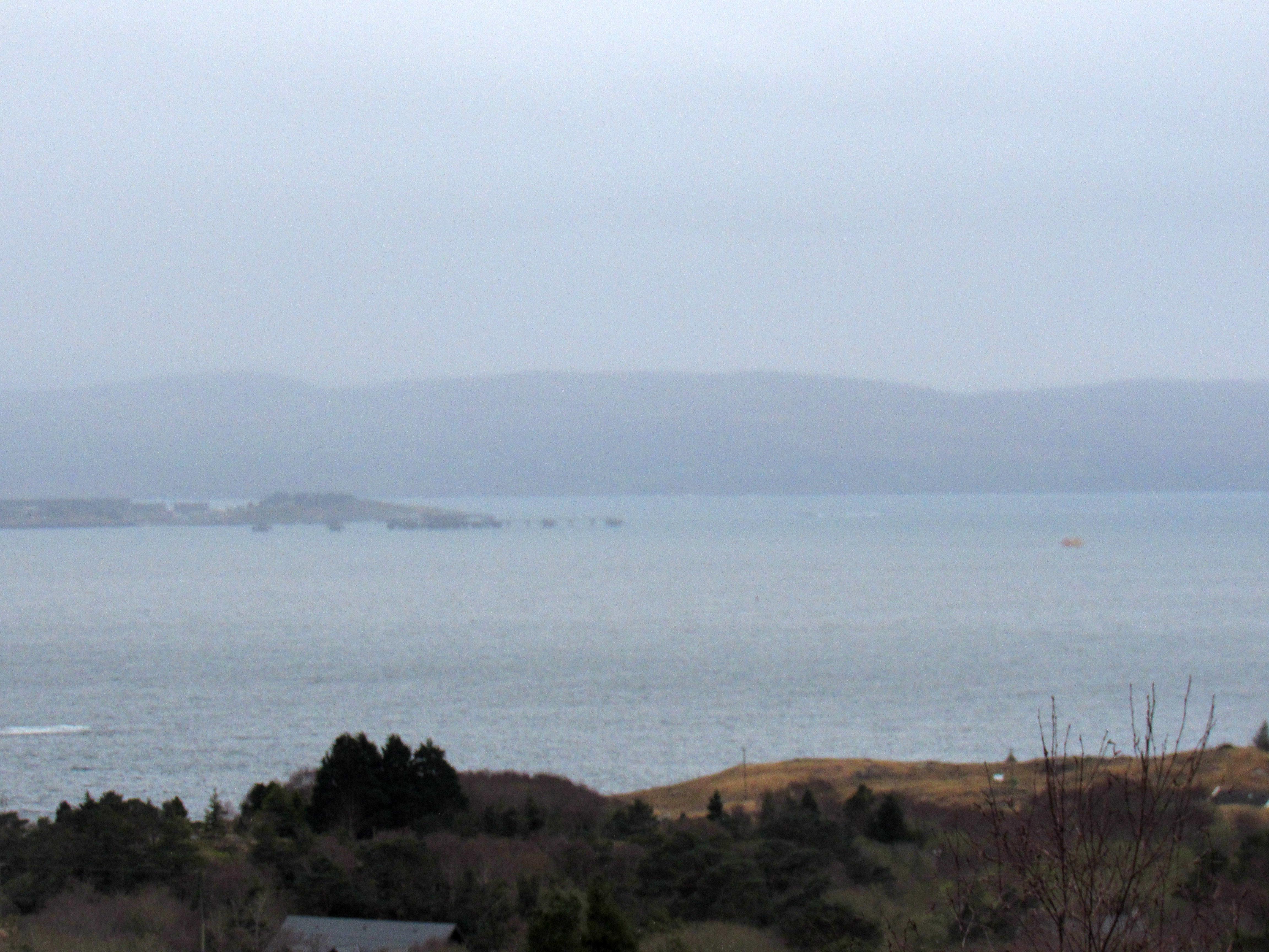 Crappy quality sorry but you can see the remains of the pier off of