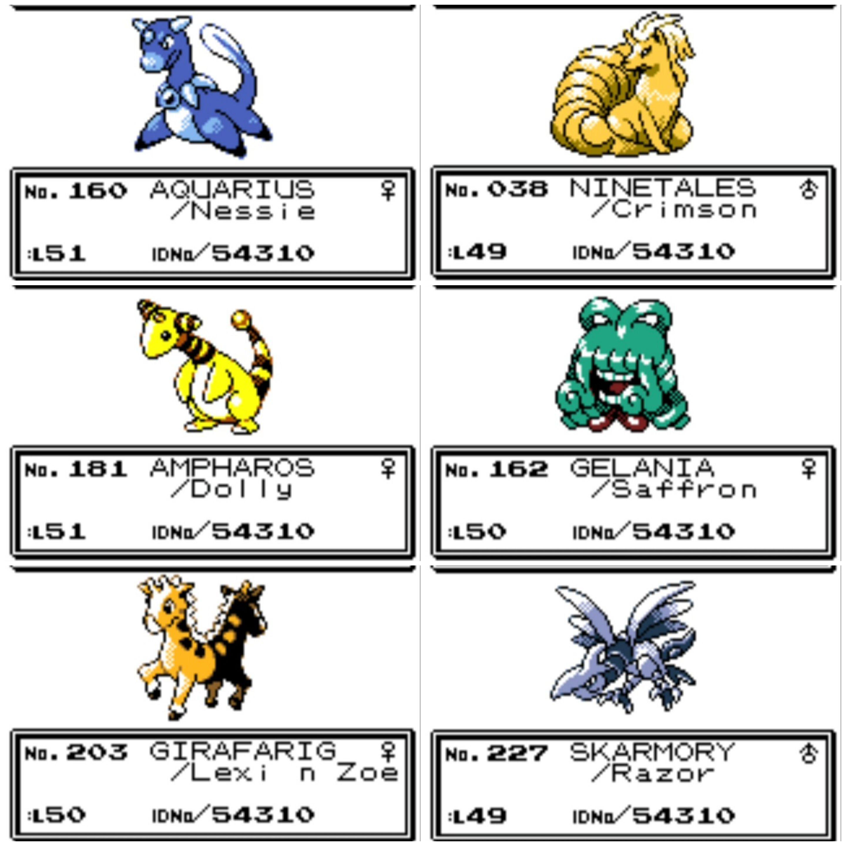 My team for pokemon silver 97 r/PokemonHallOfFame