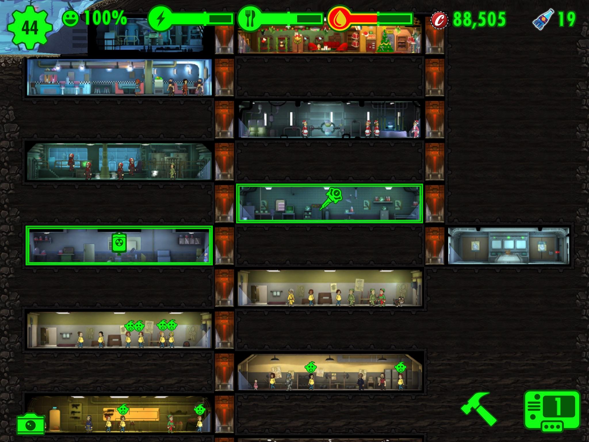 Back to fallout shelter after sometime not playing. What