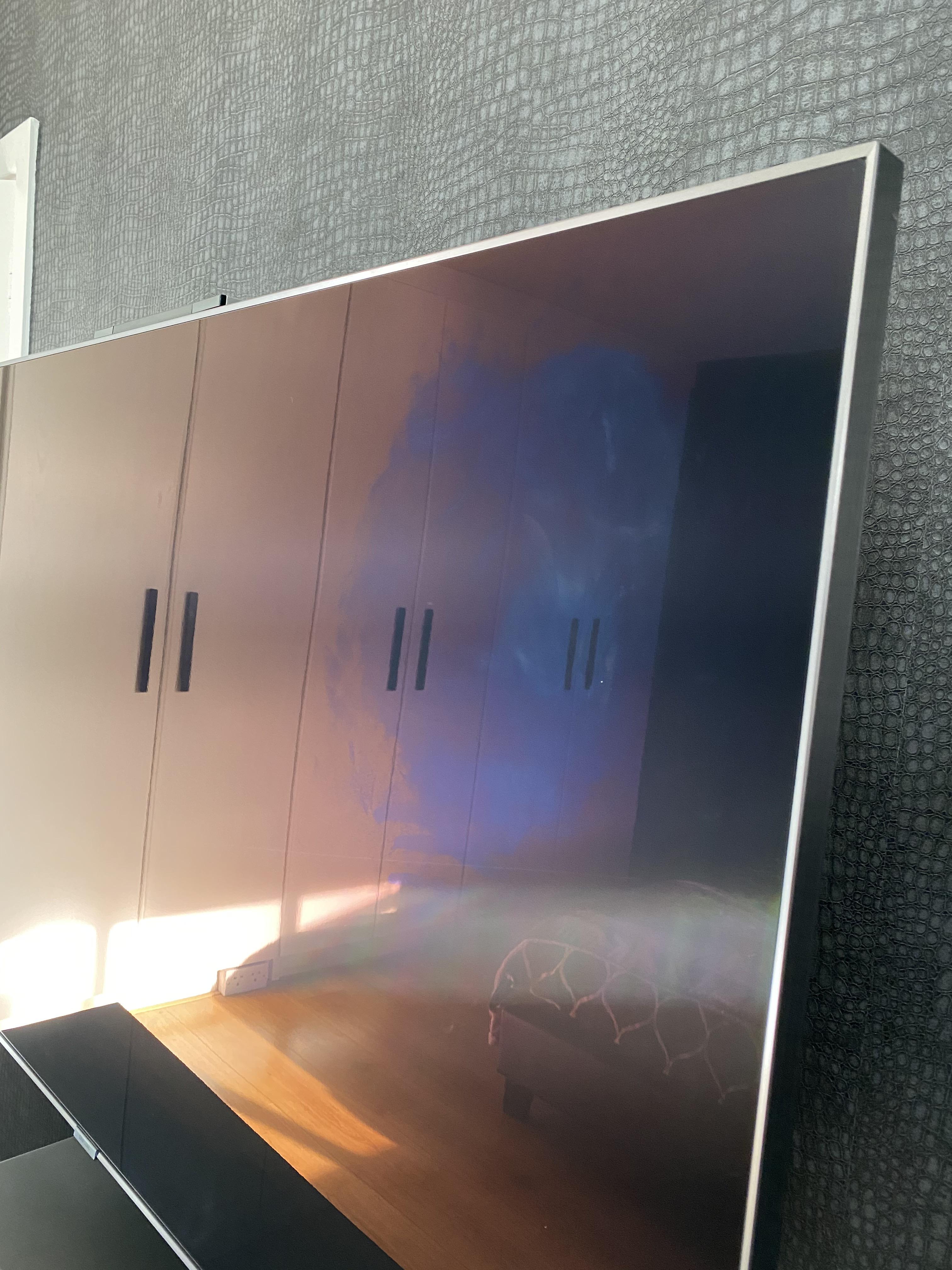 Samsung qled tv left with mark after using bottled water and a