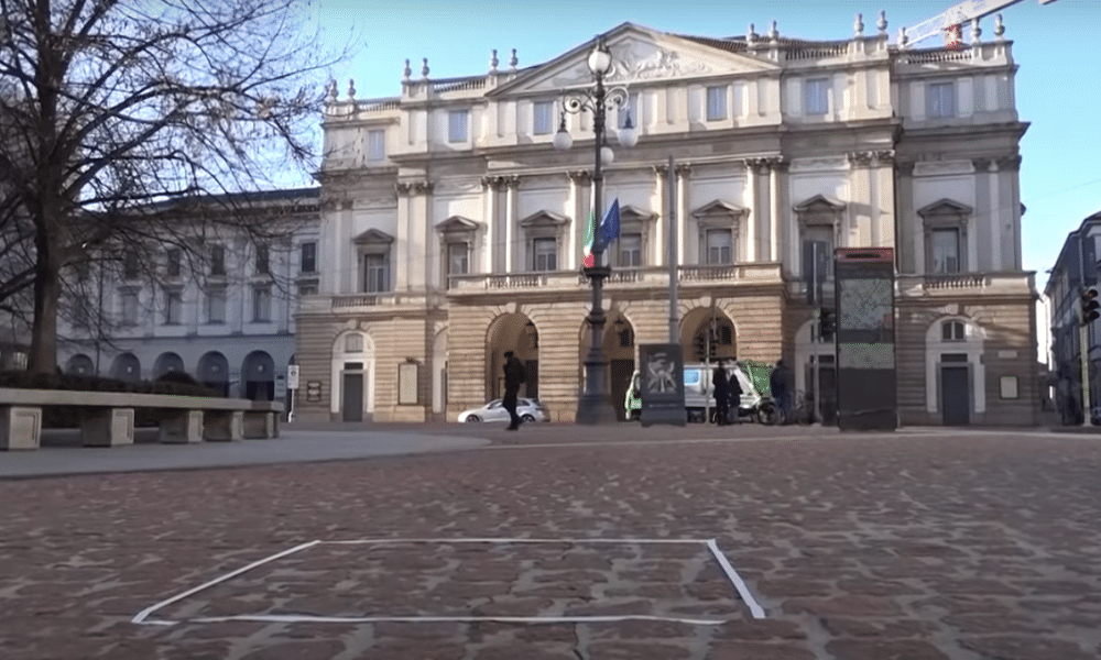 An invisible statue by Salvatore Garau. Sold 15000€ r