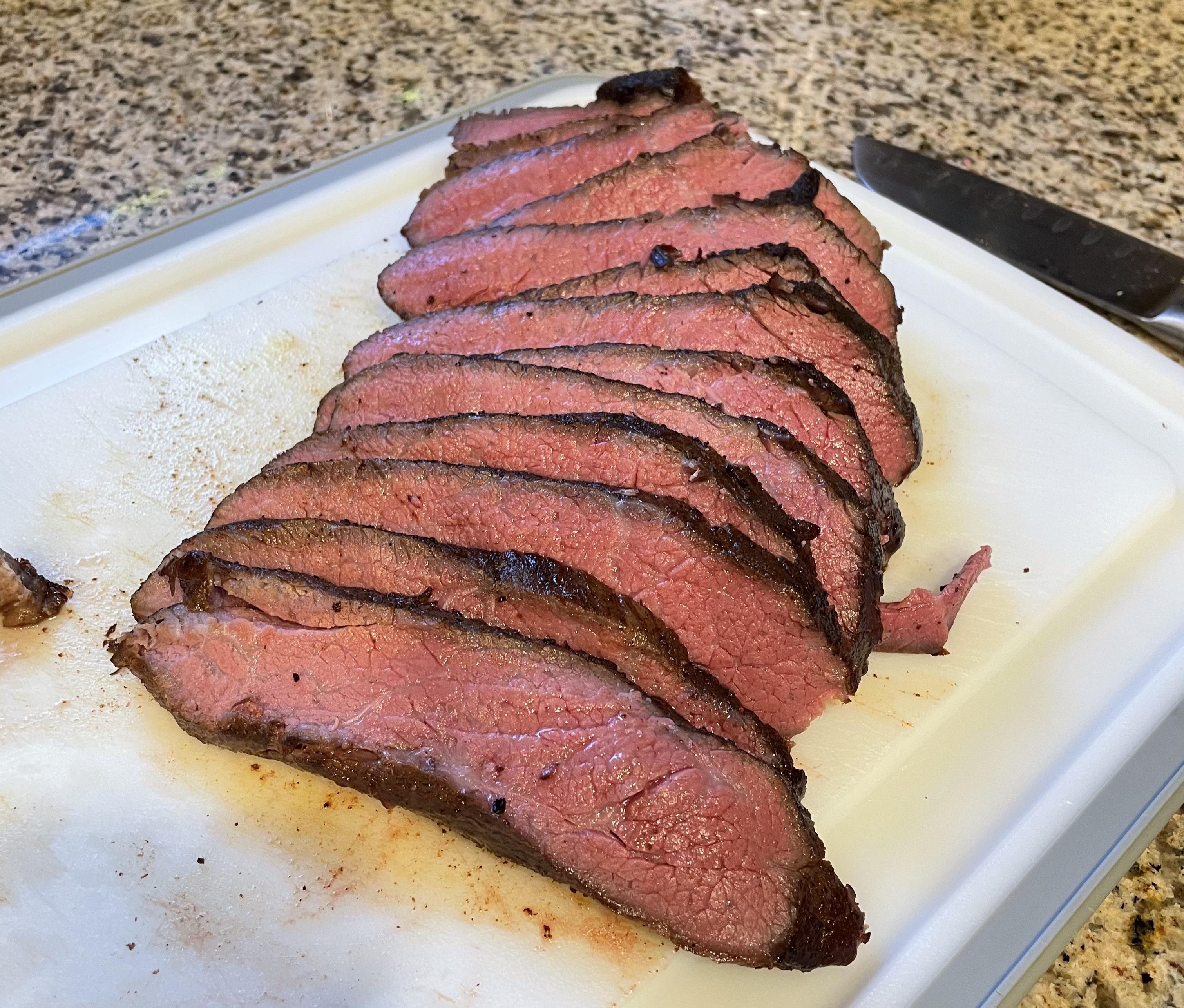 TriTip at 135 for 8 hours and seared in cast iron pan r/sousvide
