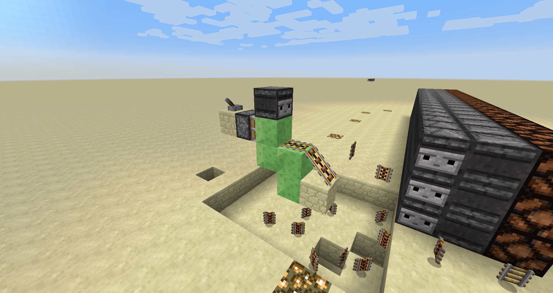 1.13 Rail Duplicator Design (default texture pack screenshot) Minecraft