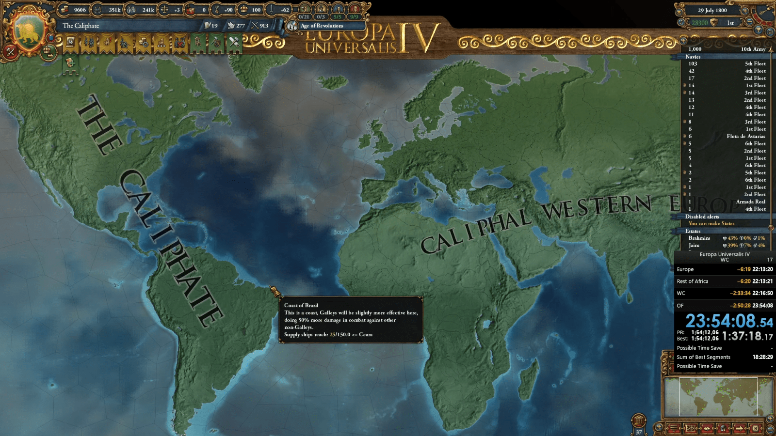I completed a One Faith in under 24 hours without using speed 5 r/eu4