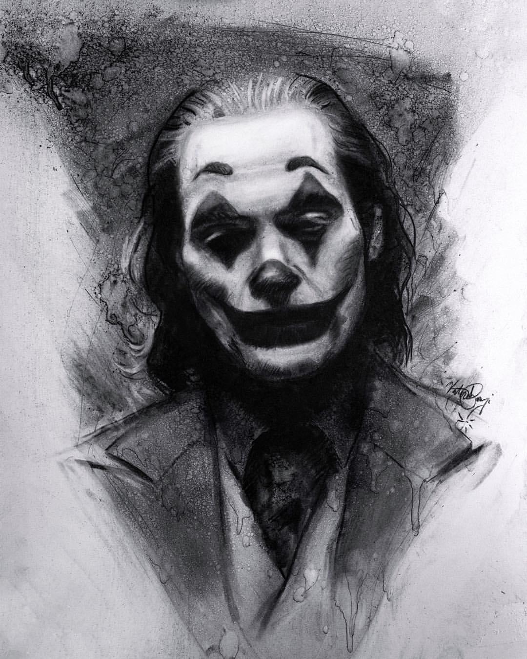 Joker Charcoal on Paper 14x12 r/drawing