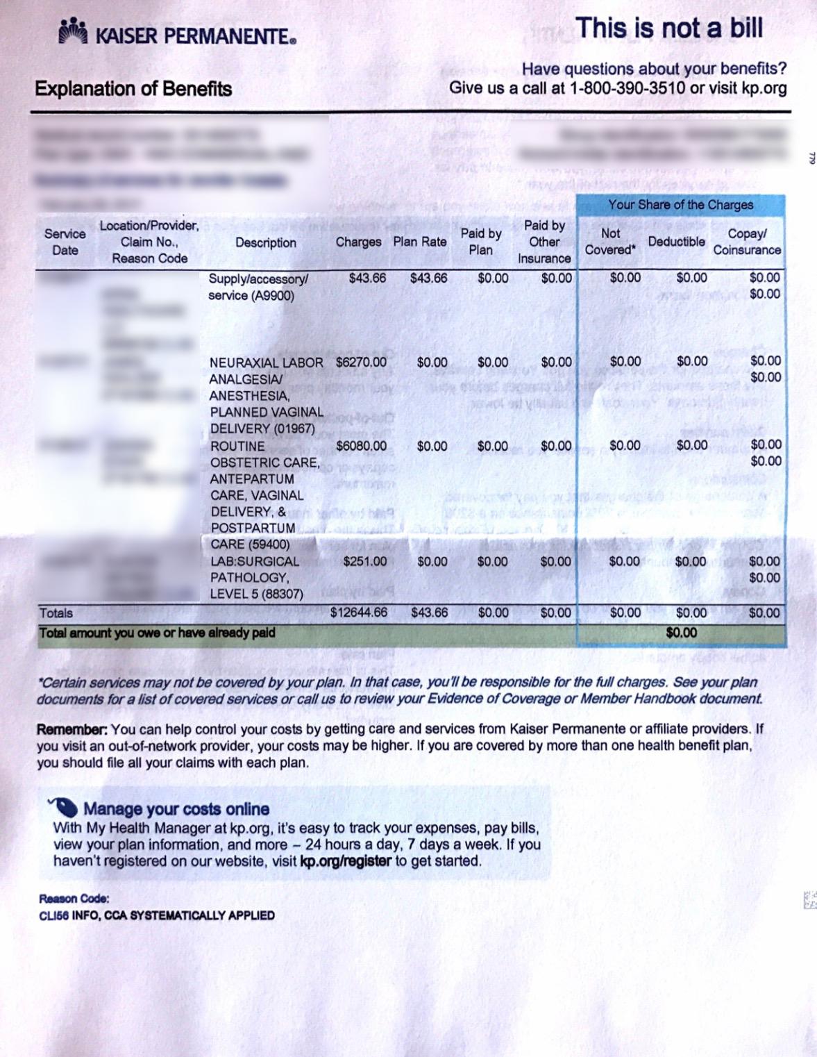 For data... here's how much our birth cost! r/BabyBumps