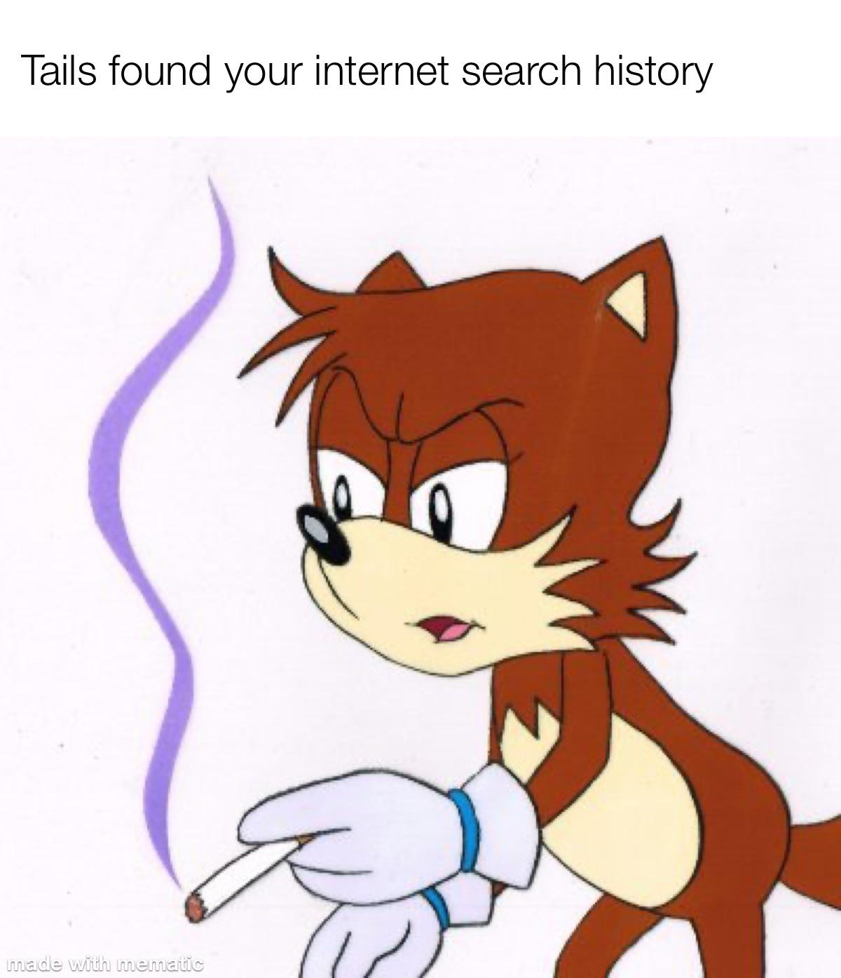 Tails found your search history r/memes
