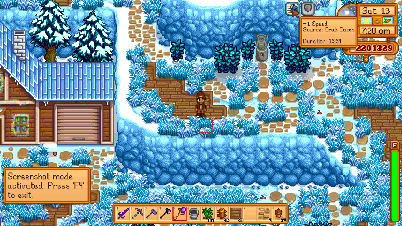 Crab cakes are the best, it lasts the whole day. r/StardewValley