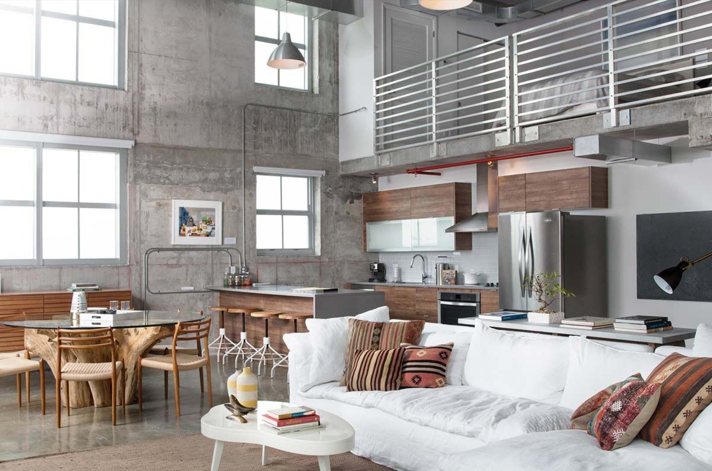 Industrial Loft Living Room [3019 x 2000] Miami, USA r/RoomPorn