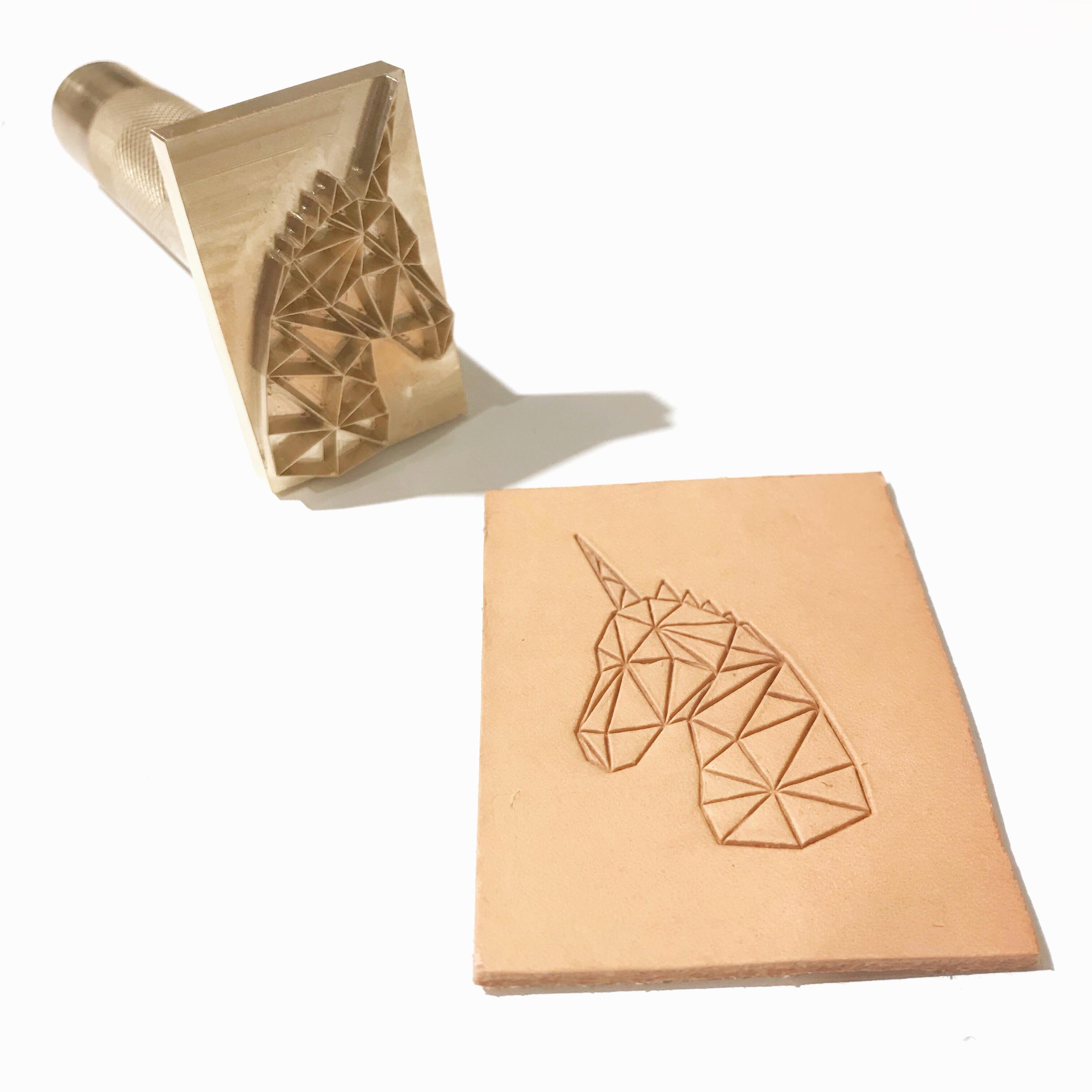 Custom Leather Stamp of your logo or design. Shipped in 13 working