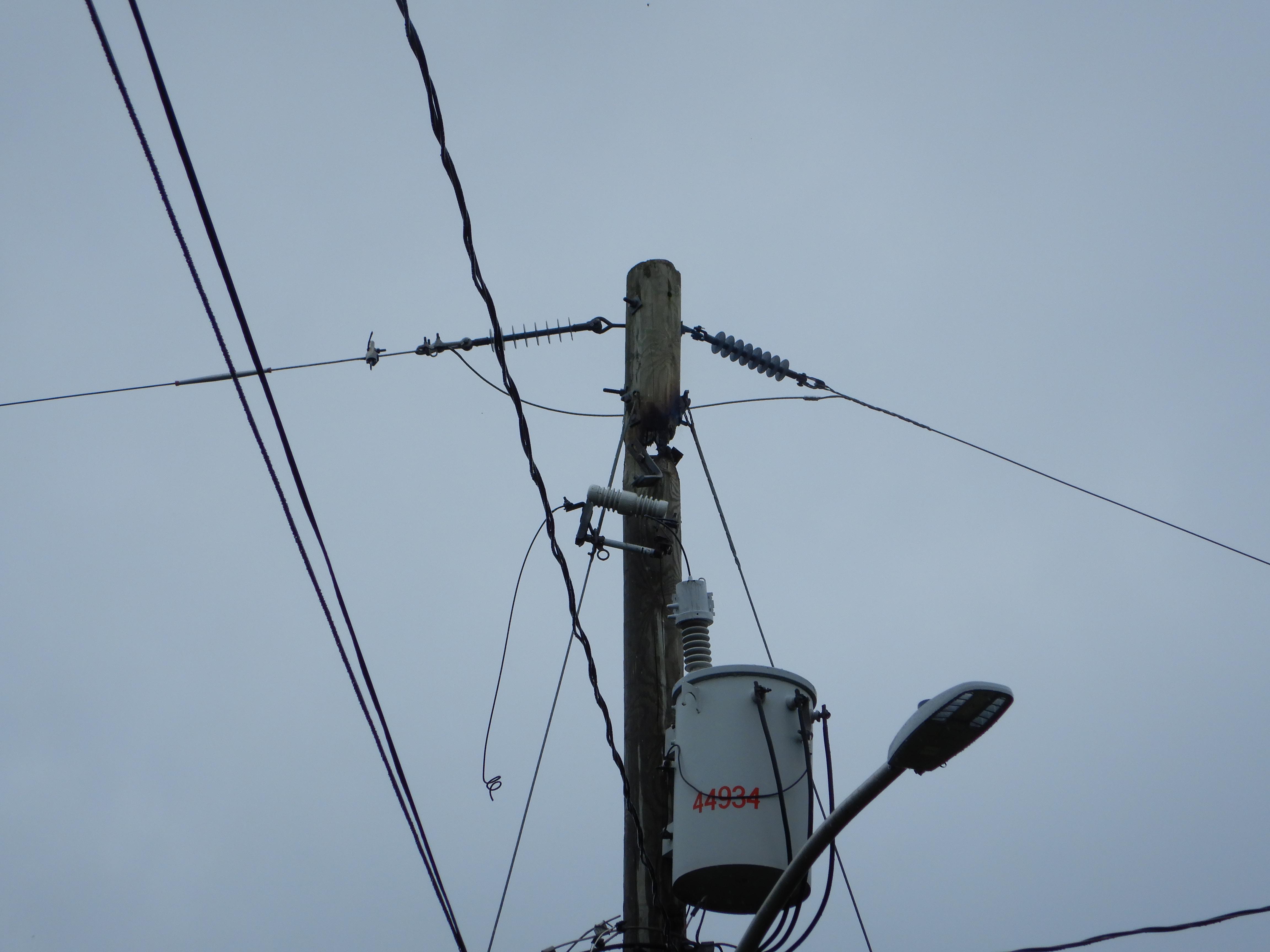 Power outage in Stratford this morning smoking hole right through