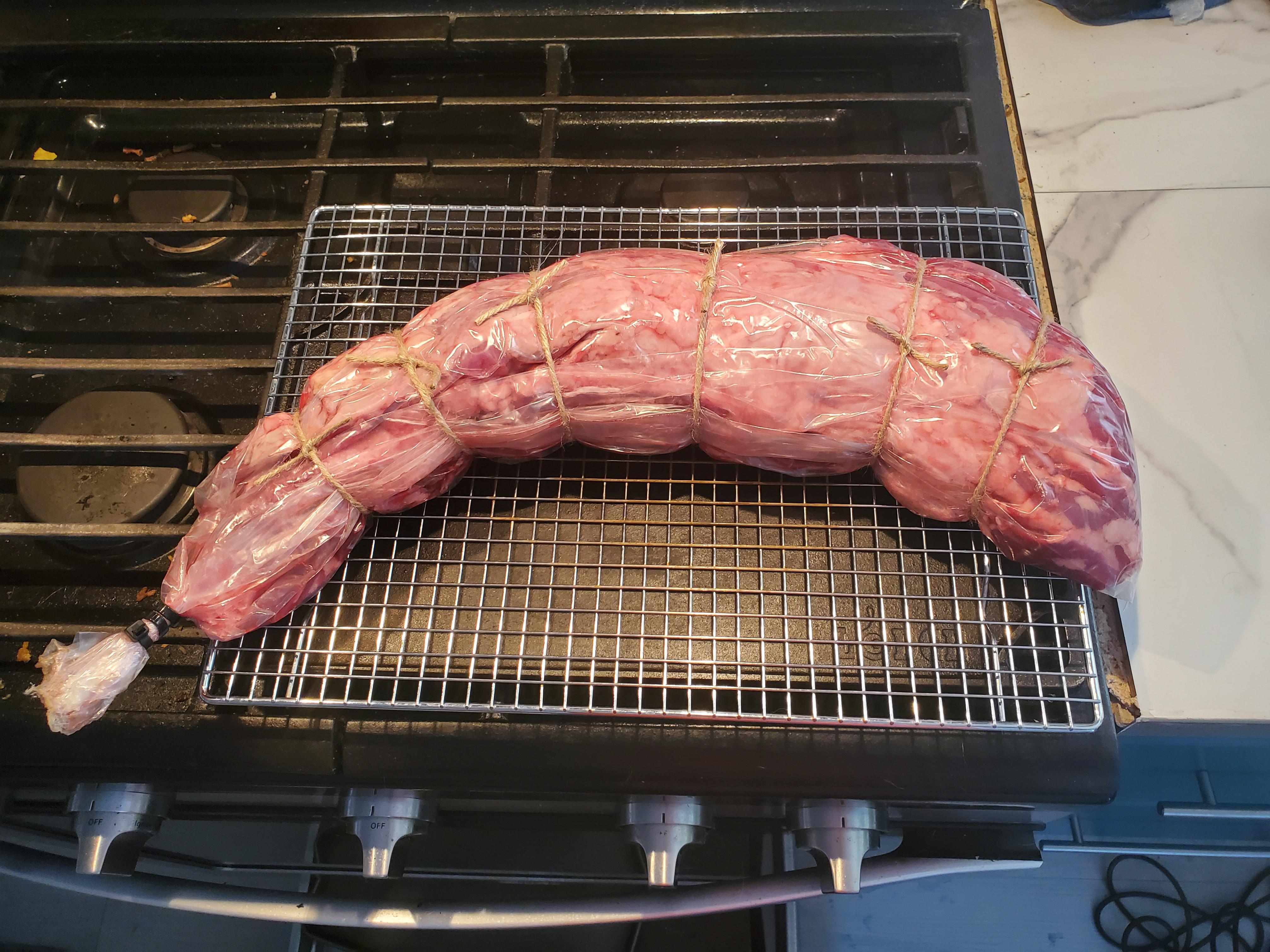 USDA Prime tenderloin going into the fridge for a 30 day dry age, Umai