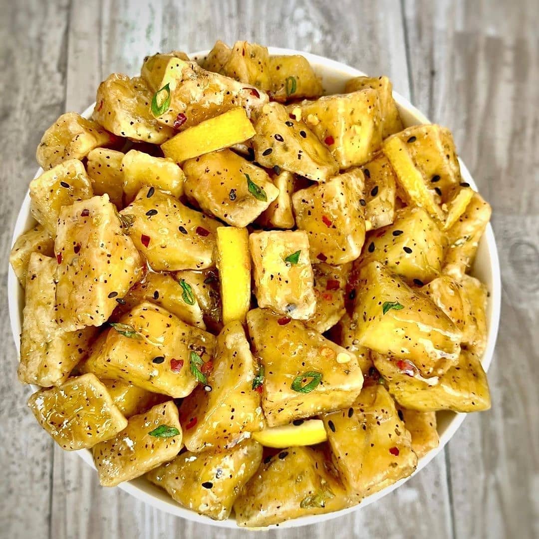 Sticky Lemon Pepper Tofu r/VegRecipes