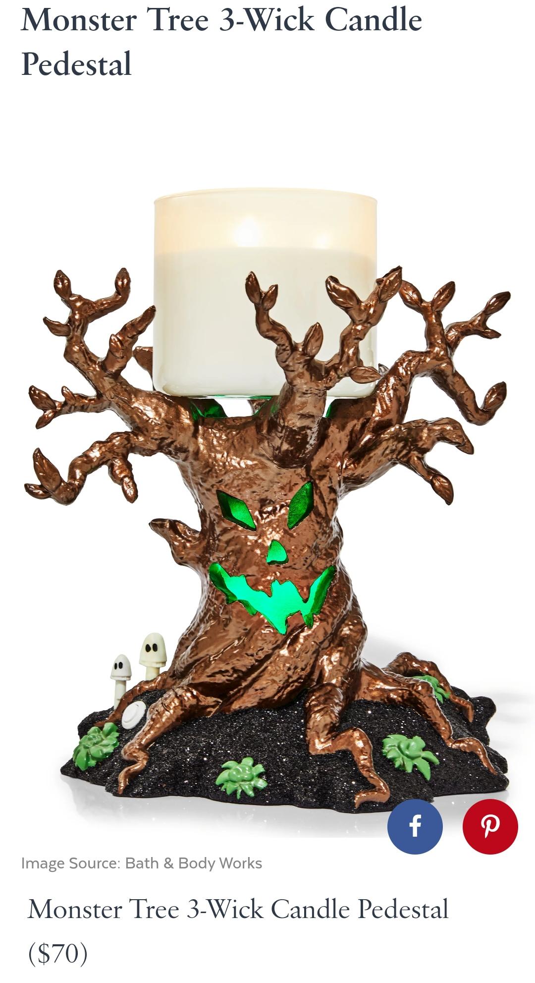 Bath & Body Works Halloween 2022 Raven Pedestal Noise Making Candle