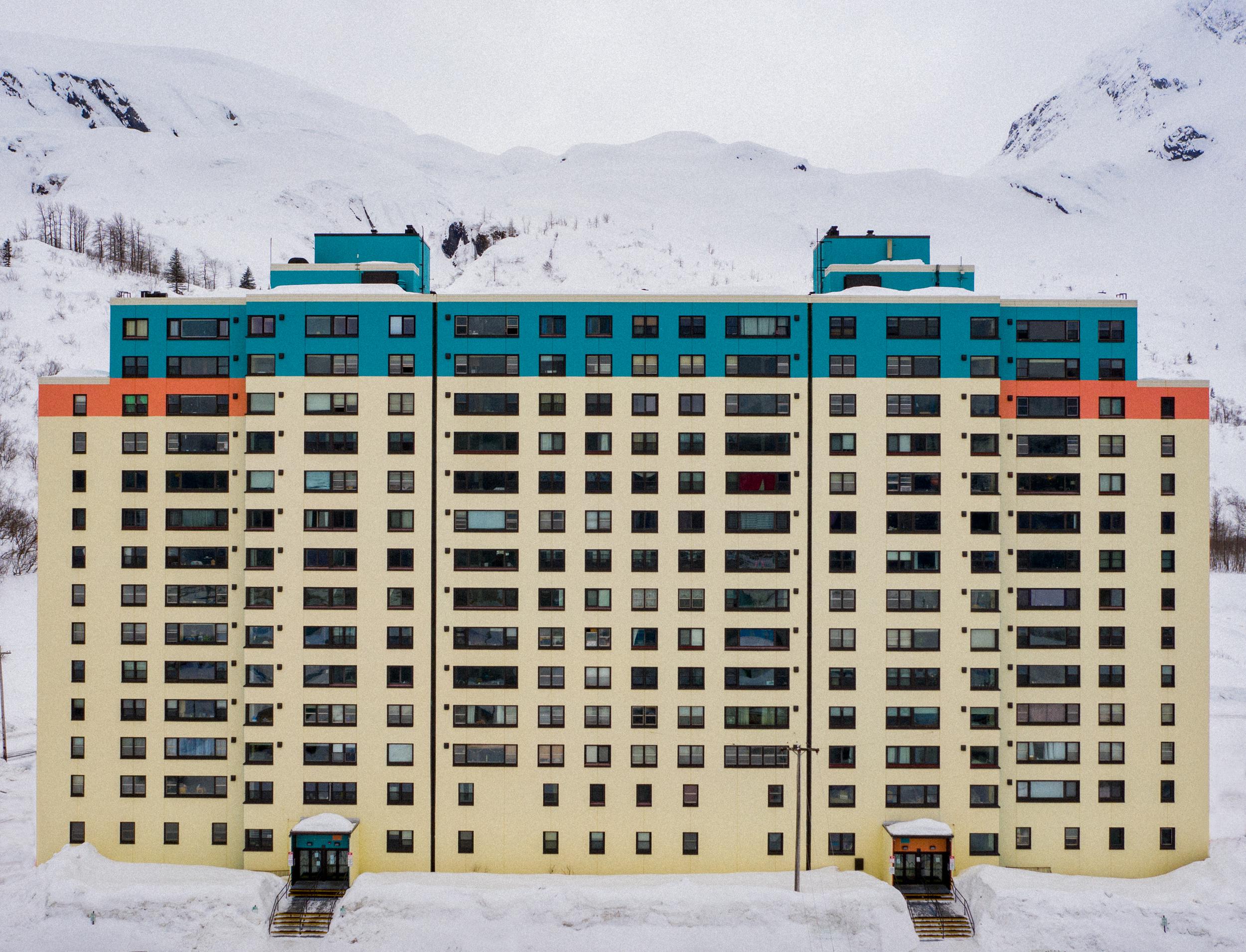 Begich Towers, Whittier Alaska. r/AccidentalWesAnderson