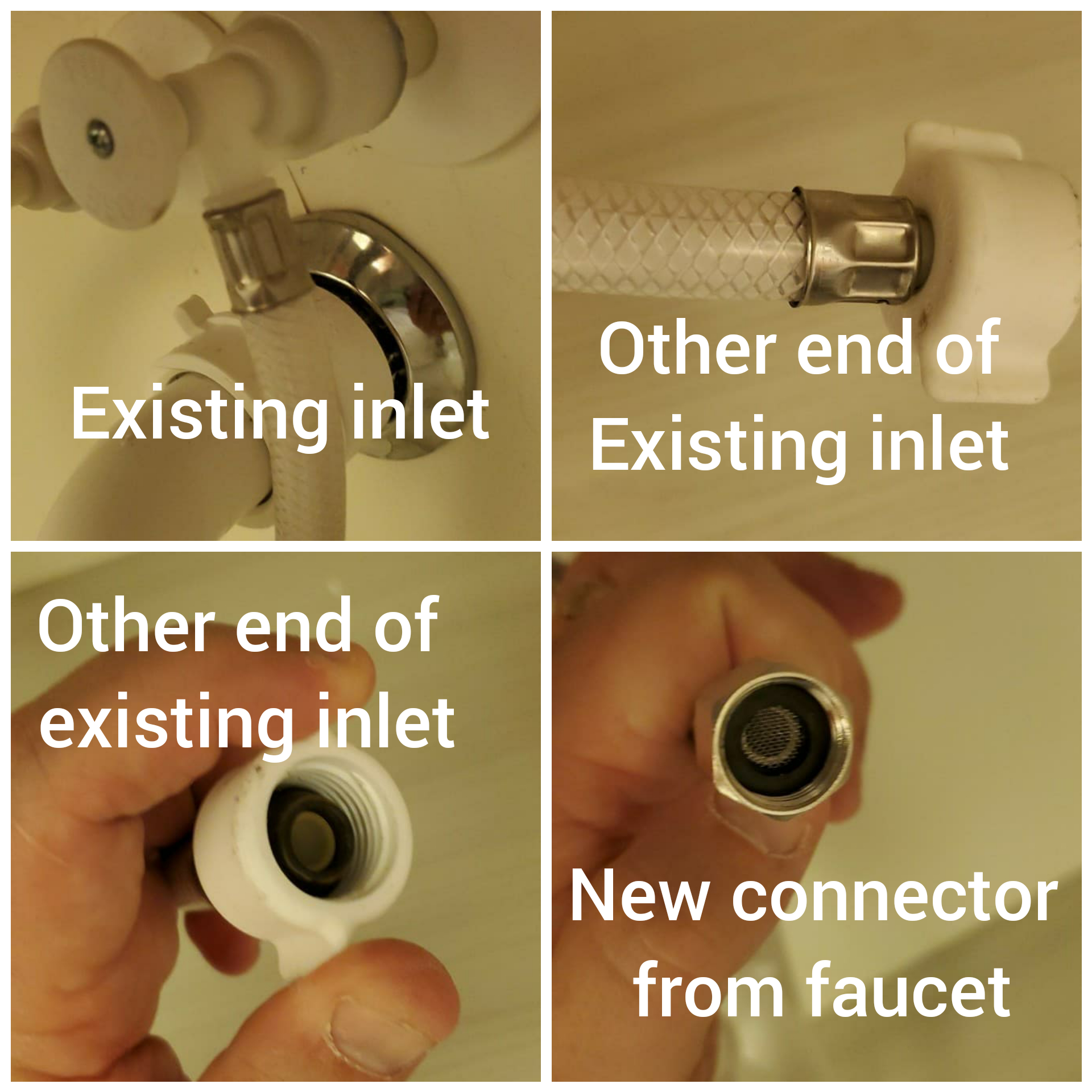 How do I connect these two together? Fresh water line to bathroom