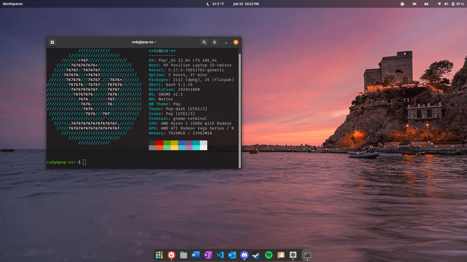 Pop!_OS on a college student's laptop r/pop_os