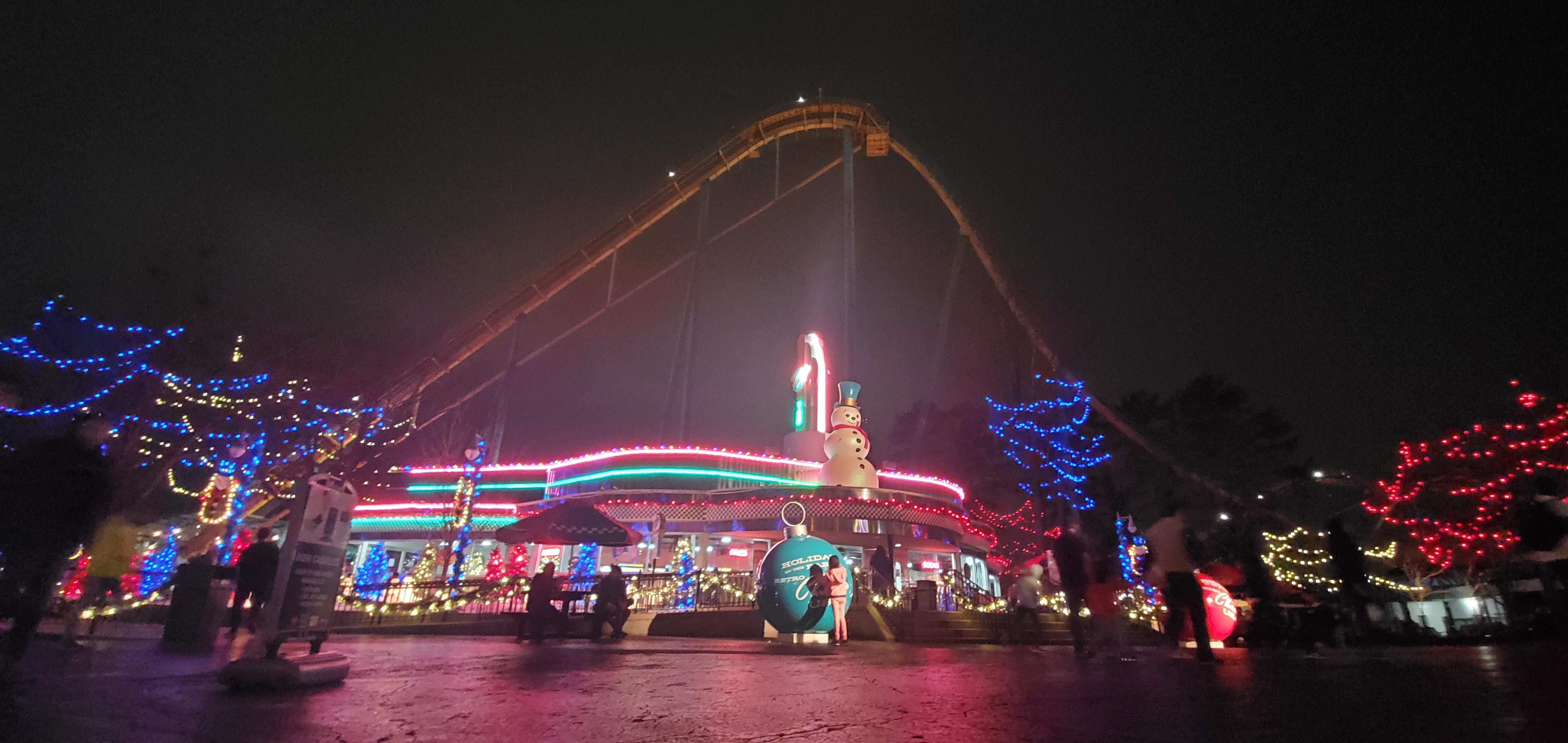 Goliath at Six Flags Over Holiday in the Park 12/27/2019 r
