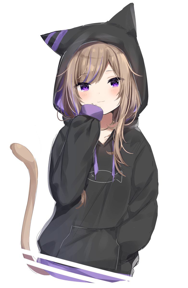 Shy Hoodie Anime Girl Cute